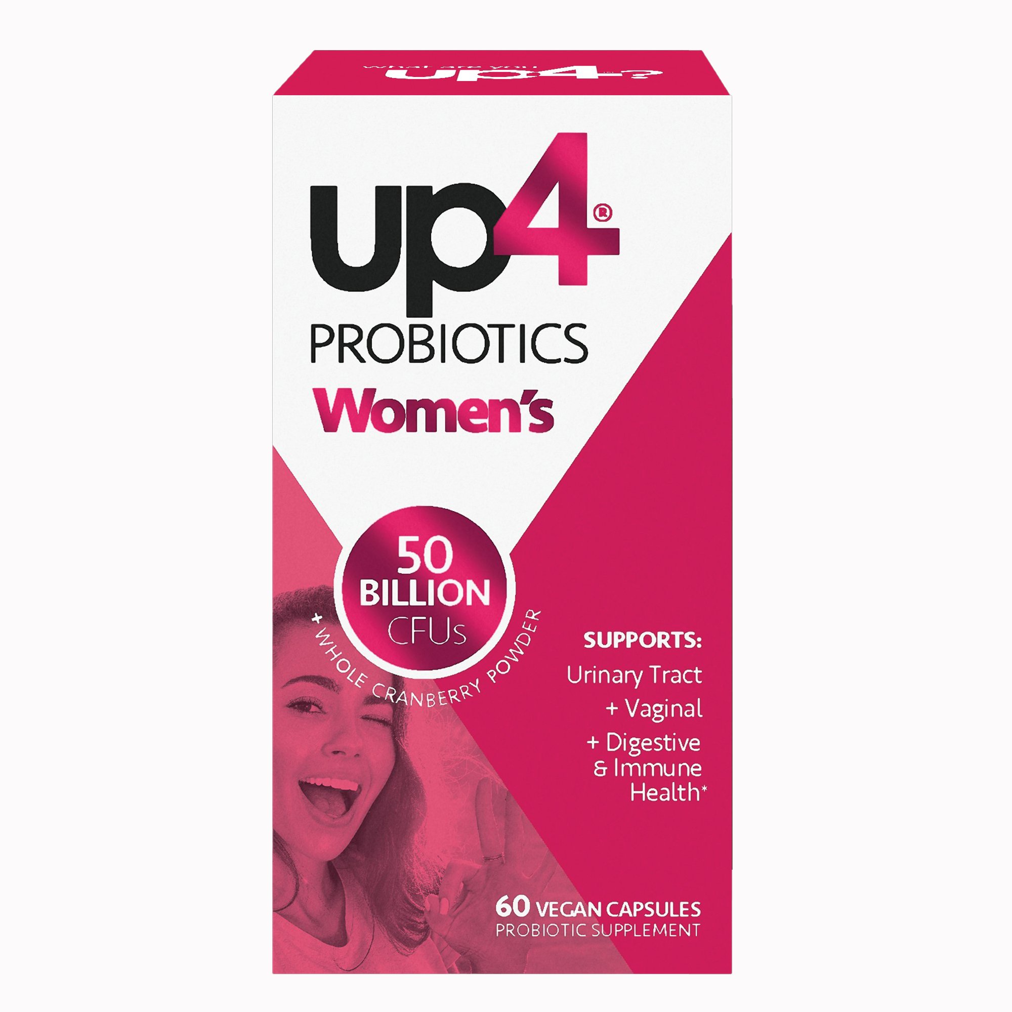 i-Health Inc 725334011347 - up4® Probiotics Women's Urinary Tract + Vaginal + Digestive + Immune Support - 1/Box, 24/Case