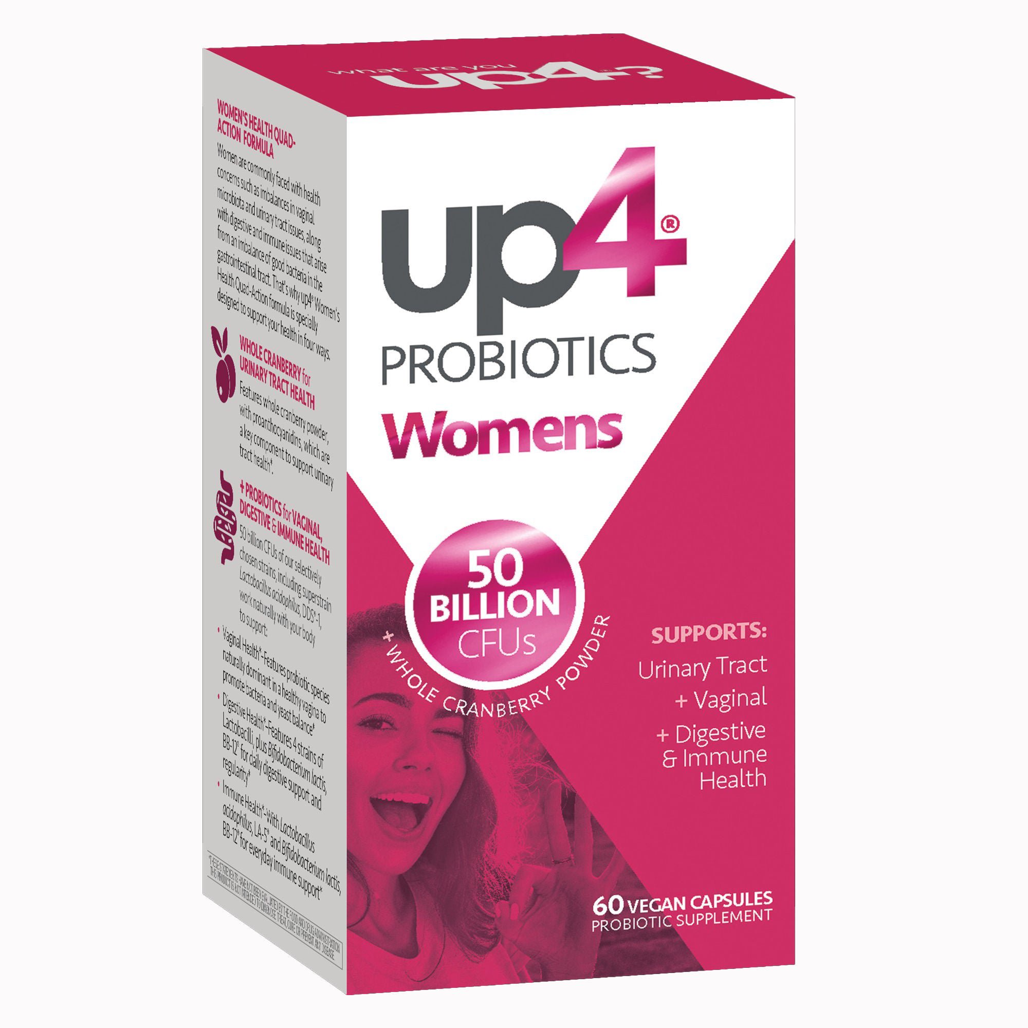 i-Health Inc - 725334011347 up4® Probiotics Women's Urinary Tract + Vaginal + Digestive + Immune Support