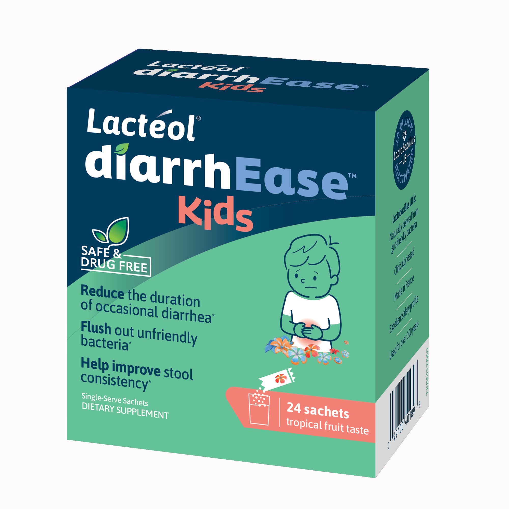 i-Health Inc 049100401898 - Lactéol® diarrhEase for Kids - 1/Box, 24/Case