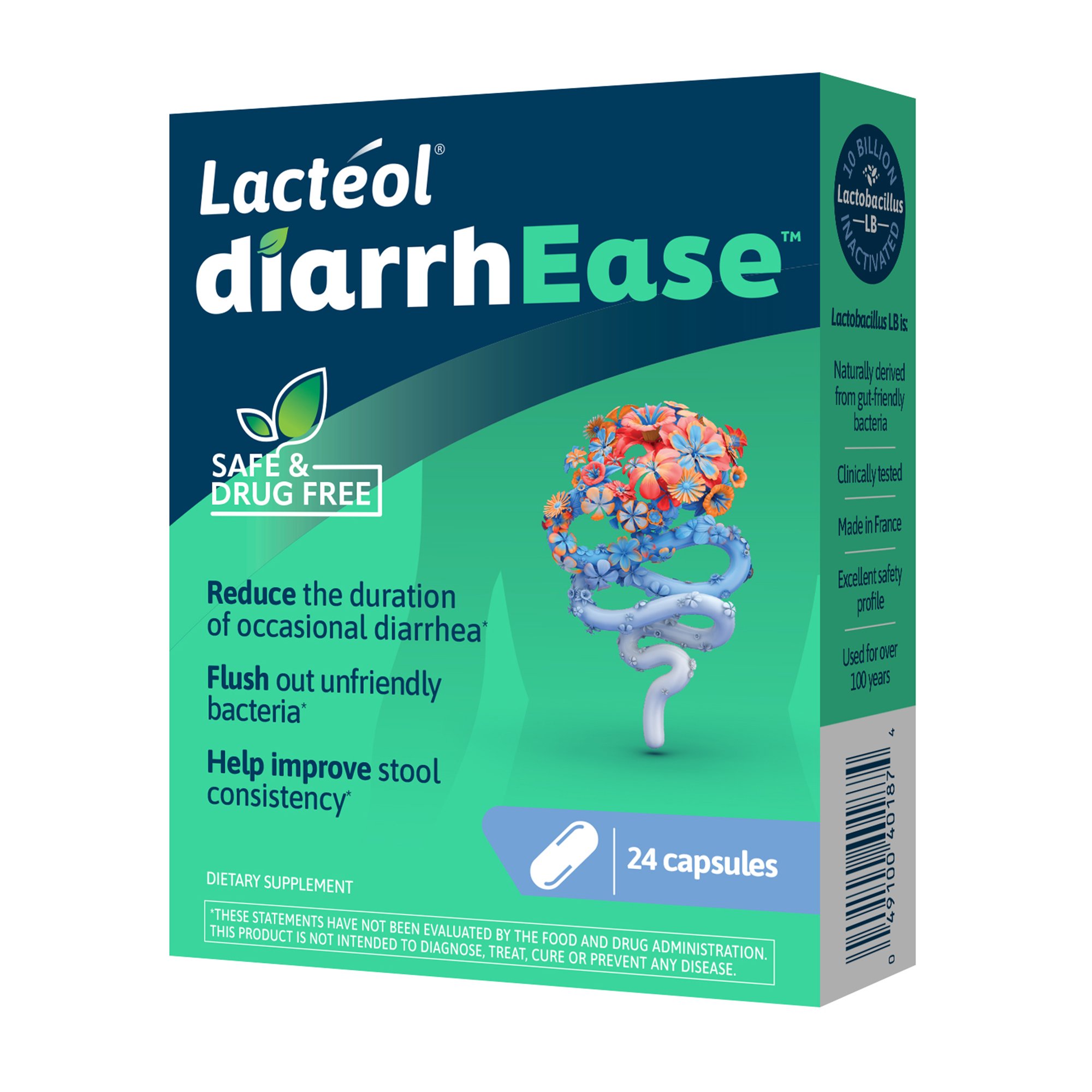 i-Health Inc 049100401874 - Lactéol® diarrhEase™ Digestive Postbiotic Dietary Supplement - 1/Box, 12/Case