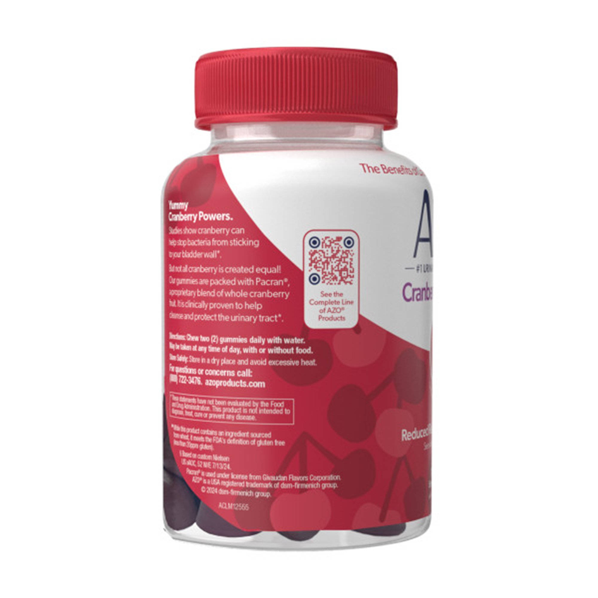 i-Health Inc 787651760100 - AZO® Cranberry, 24 Convenient Gummies in a Bottle - 1/Bottle, 24/Case