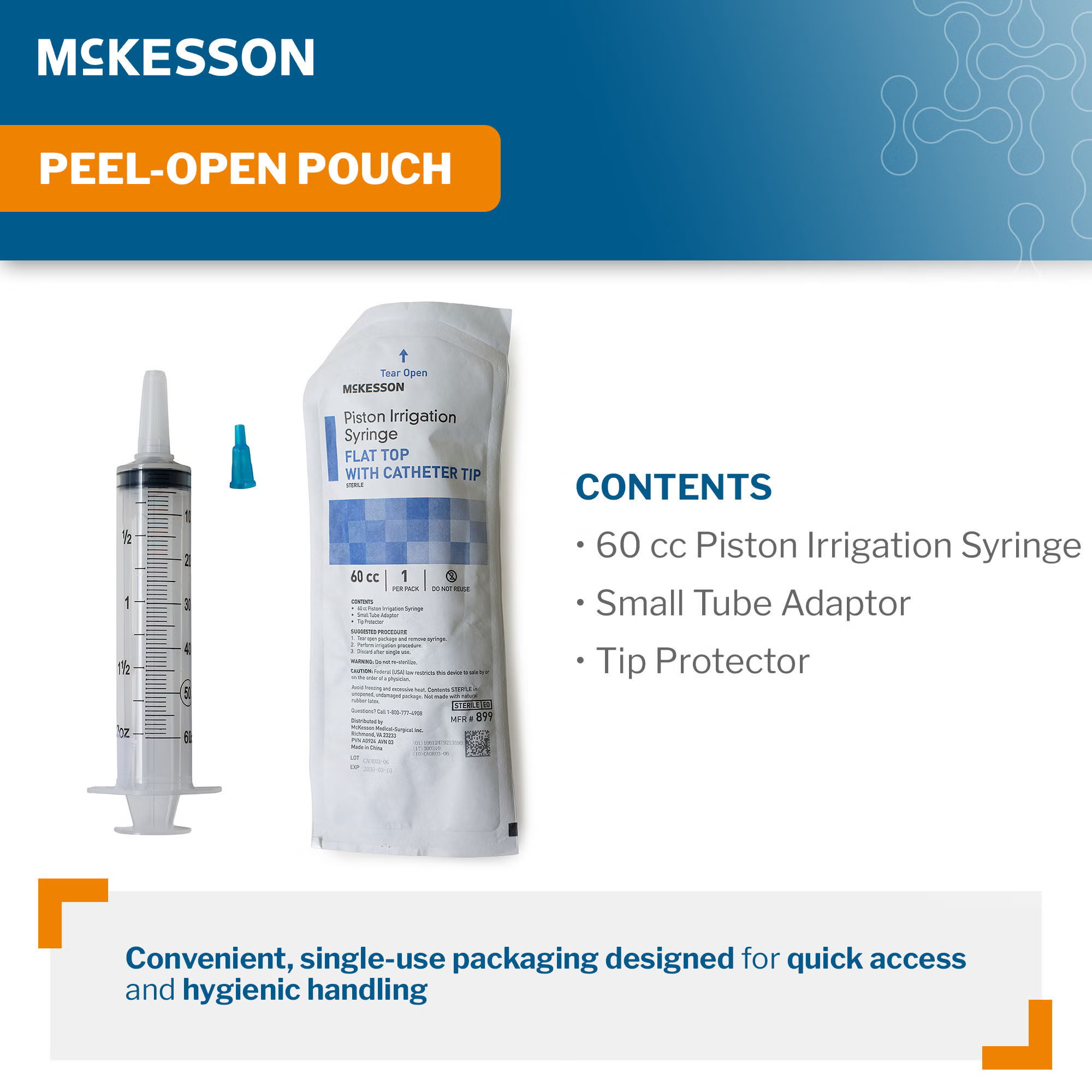 McKesson Brand - 899 Irrigation Syringe McKesson 60 mL Catheter Tip Without Safety