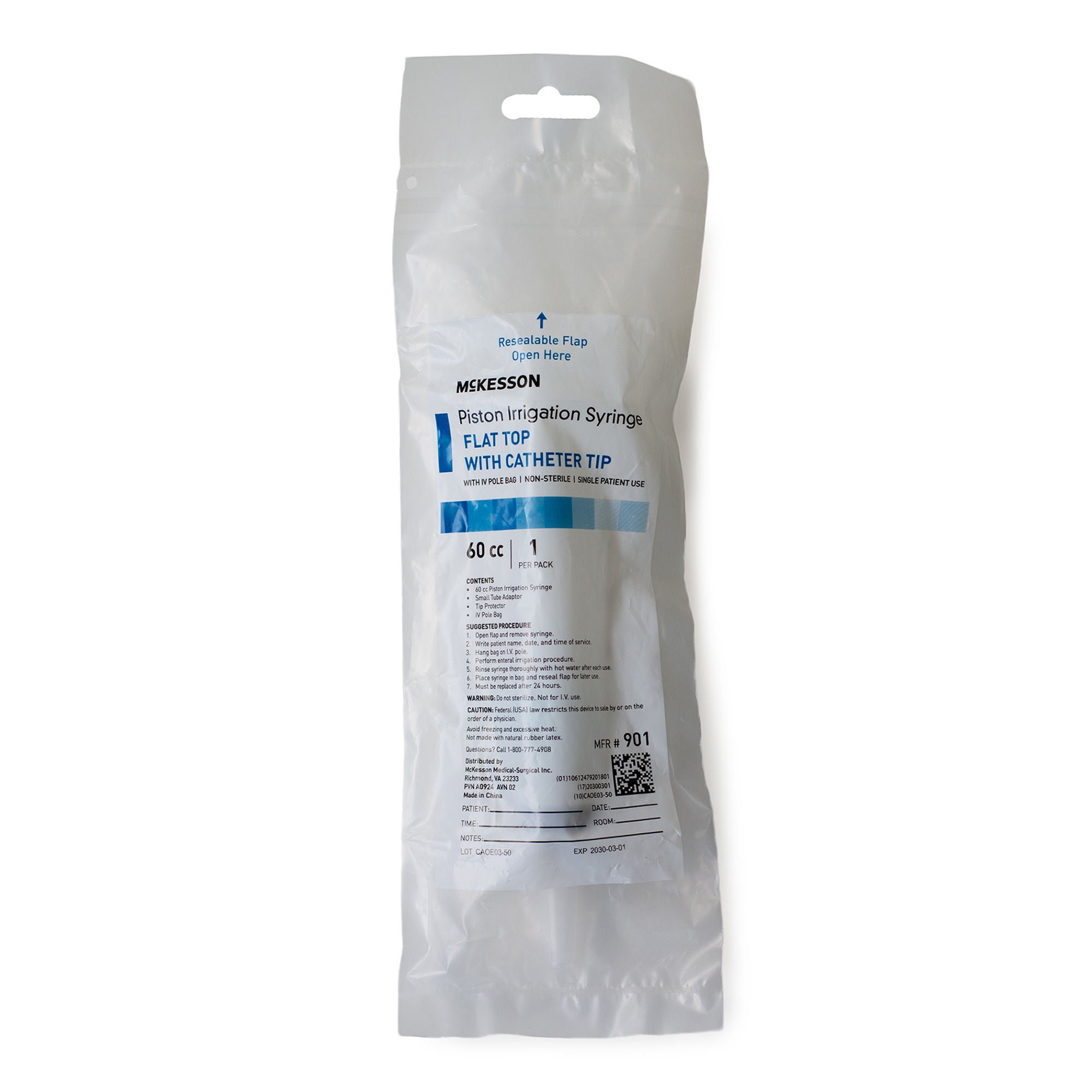 McKesson Brand - 901 Irrigation Syringe McKesson 60 mL Catheter Tip Without Safety