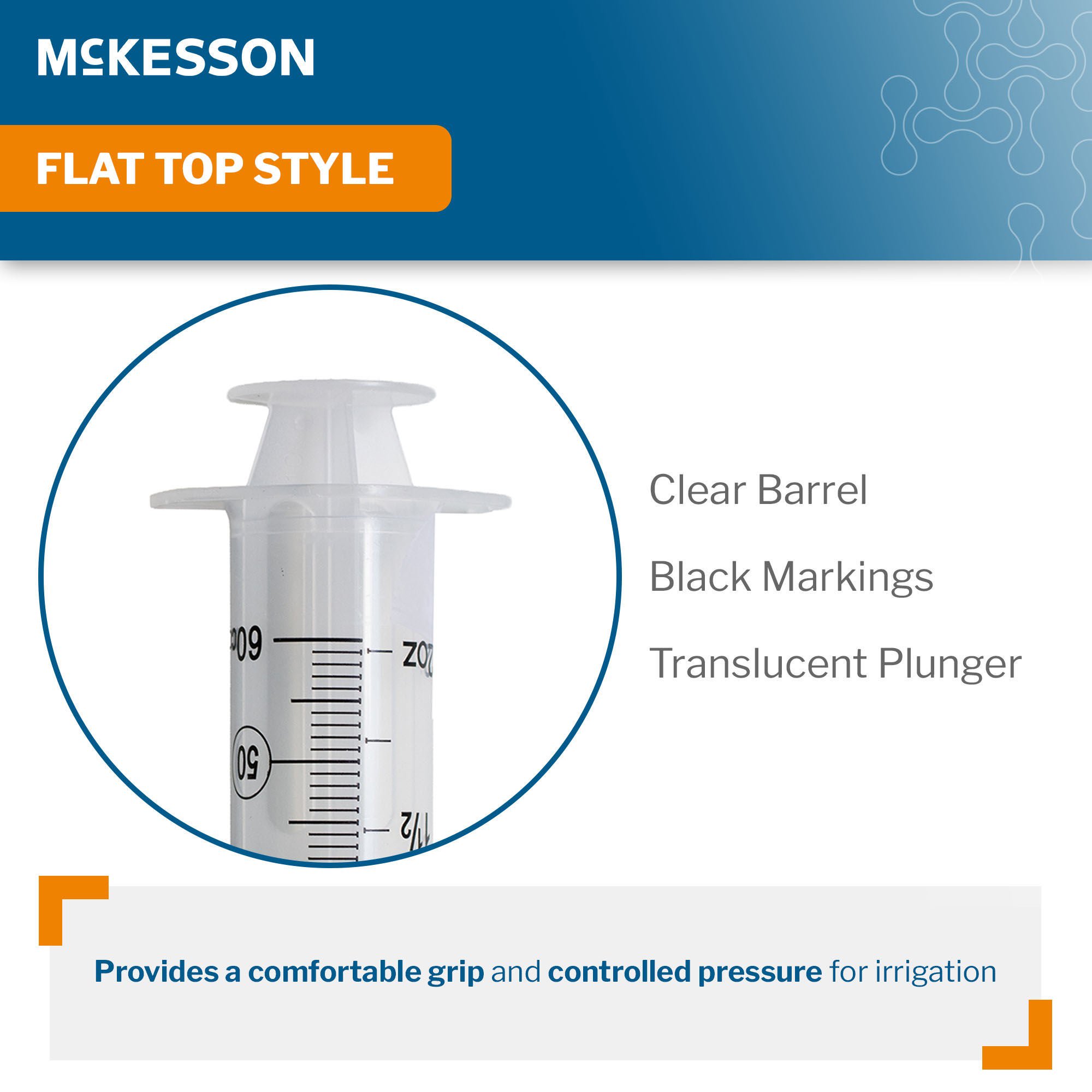 McKesson Brand - 901 Irrigation Syringe McKesson 60 mL Catheter Tip Without Safety