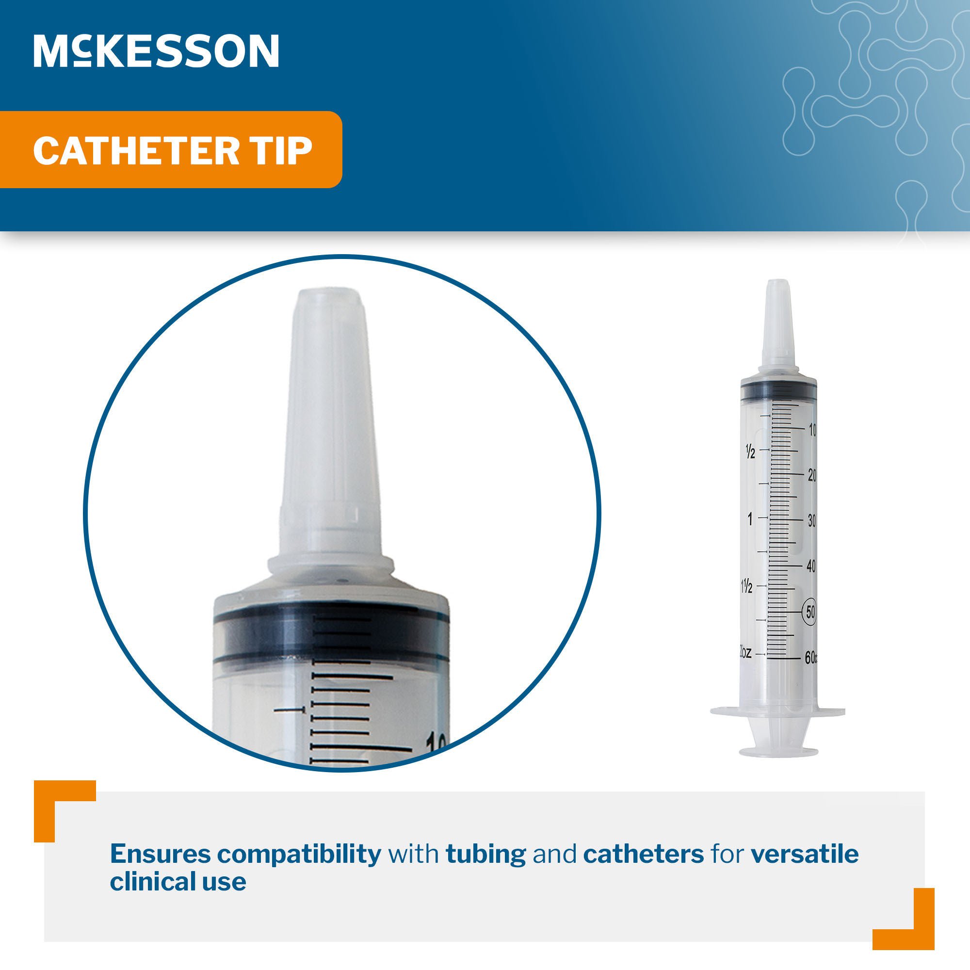 McKesson Brand - 901 Irrigation Syringe McKesson 60 mL Catheter Tip Without Safety