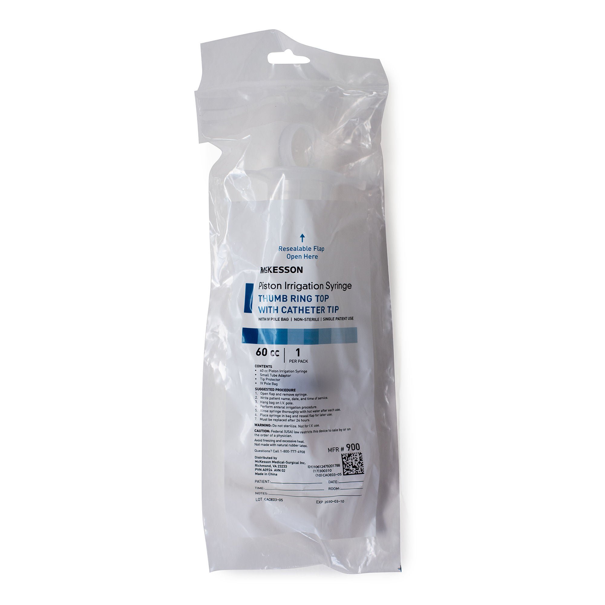 McKesson Brand - 900 Irrigation Syringe McKesson 60 mL Catheter Tip Without Safety