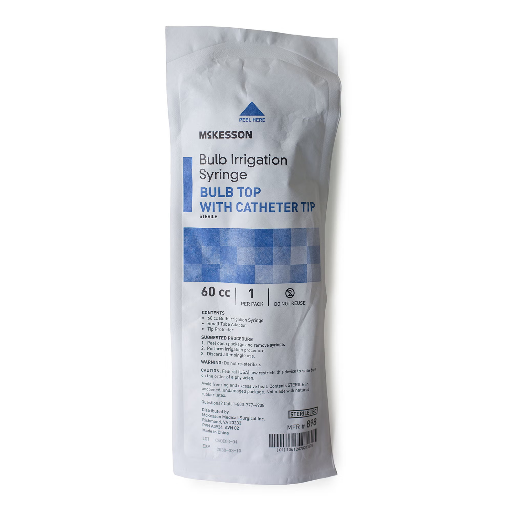 McKesson Brand - 898 Irrigation Syringe McKesson 60 mL Catheter Tip Without Safety