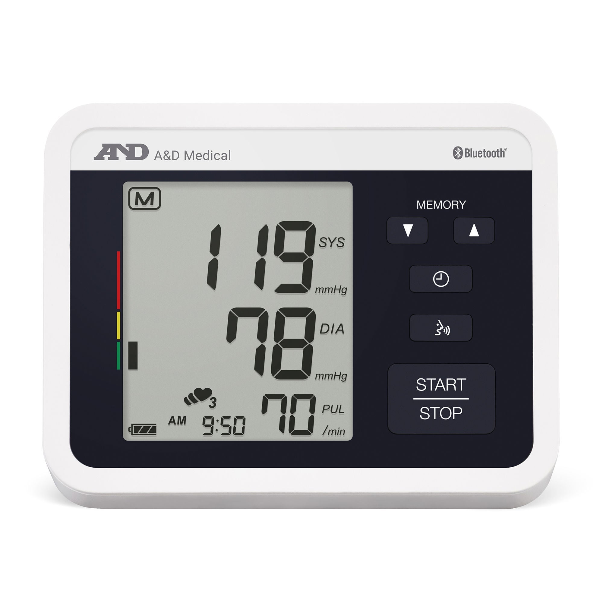 A&D Engineering - UA-1040TBLE Home Automatic Digital Blood Pressure Monitor AND Wide Cuff Arm Nylon Cuff 22 to 42 cm Desk Model