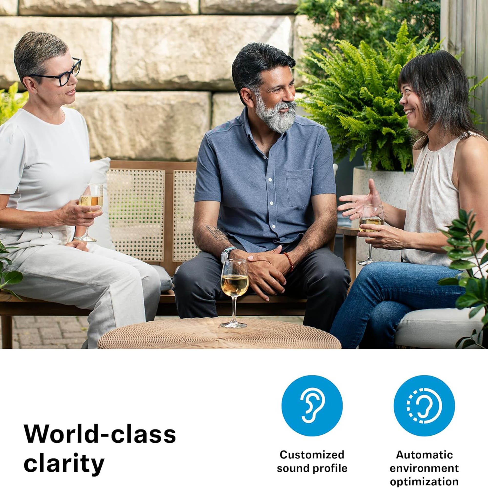 Sonova Consumer Hearing USA LLC 051-5046-AB - Sennheiser All-Day Clear OTC Hearing Aid, Silver/Black - 1/Box, 6/Case
