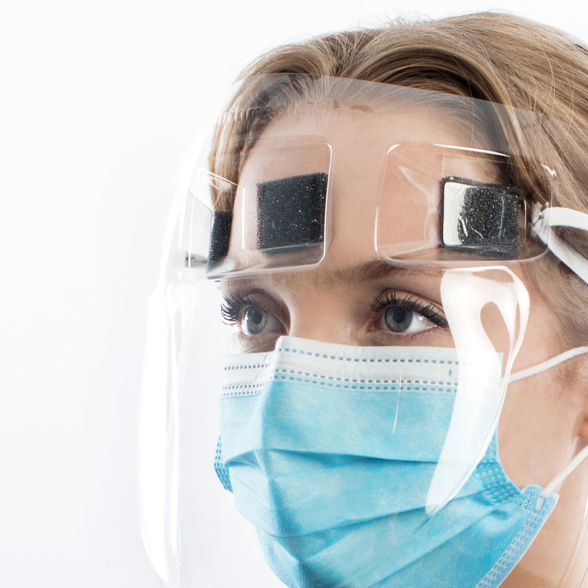 Southmedic - SMI1-MXFS-FOAM Face Shield BetterShield™ 3D Contoured One Size Fits Most Full Length Anti-fog Disposable NonSterile