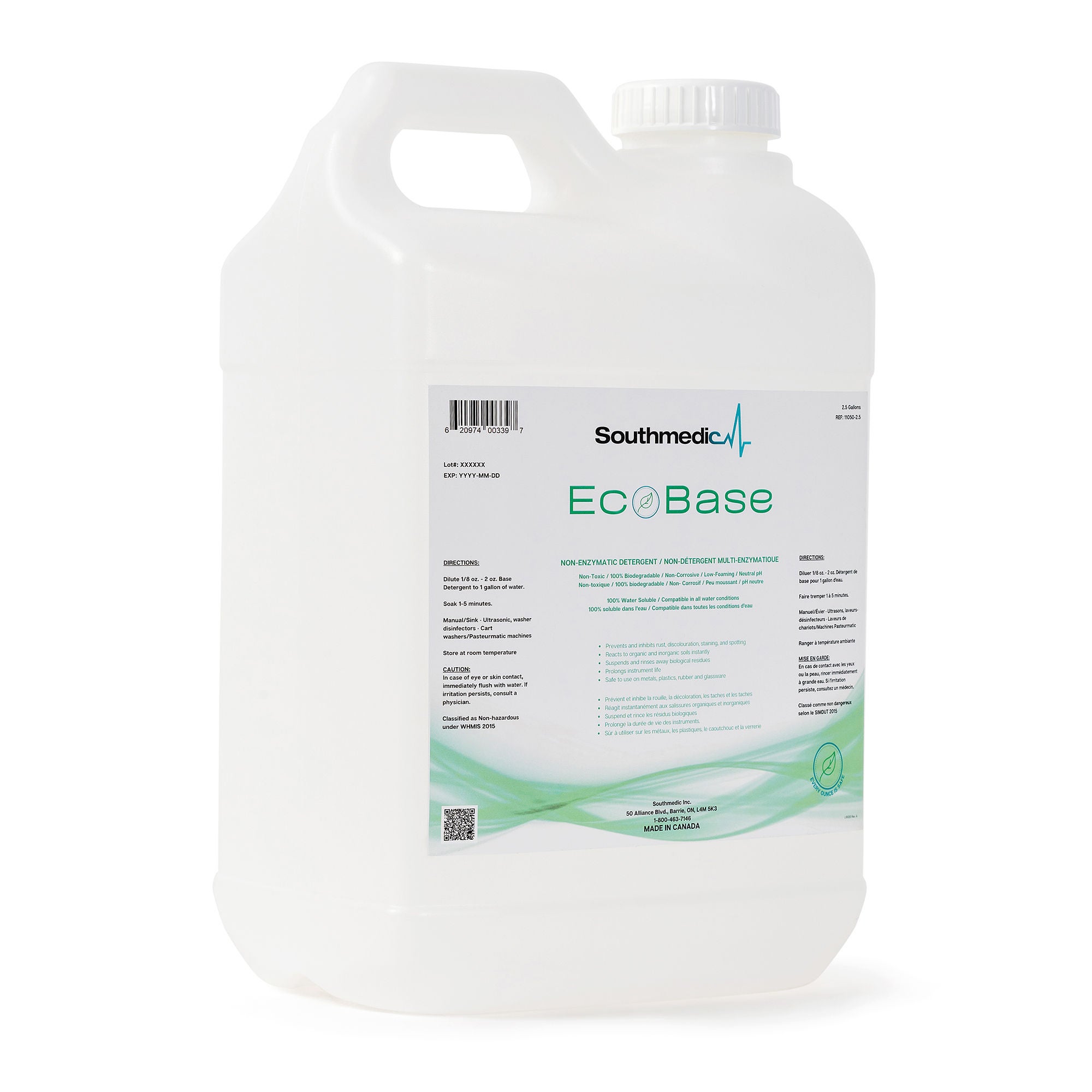 Southmedic - SMI1-11050-2.5 Instrument Detergent EcoBase Liquid 2.5 gal. Drum Odorless