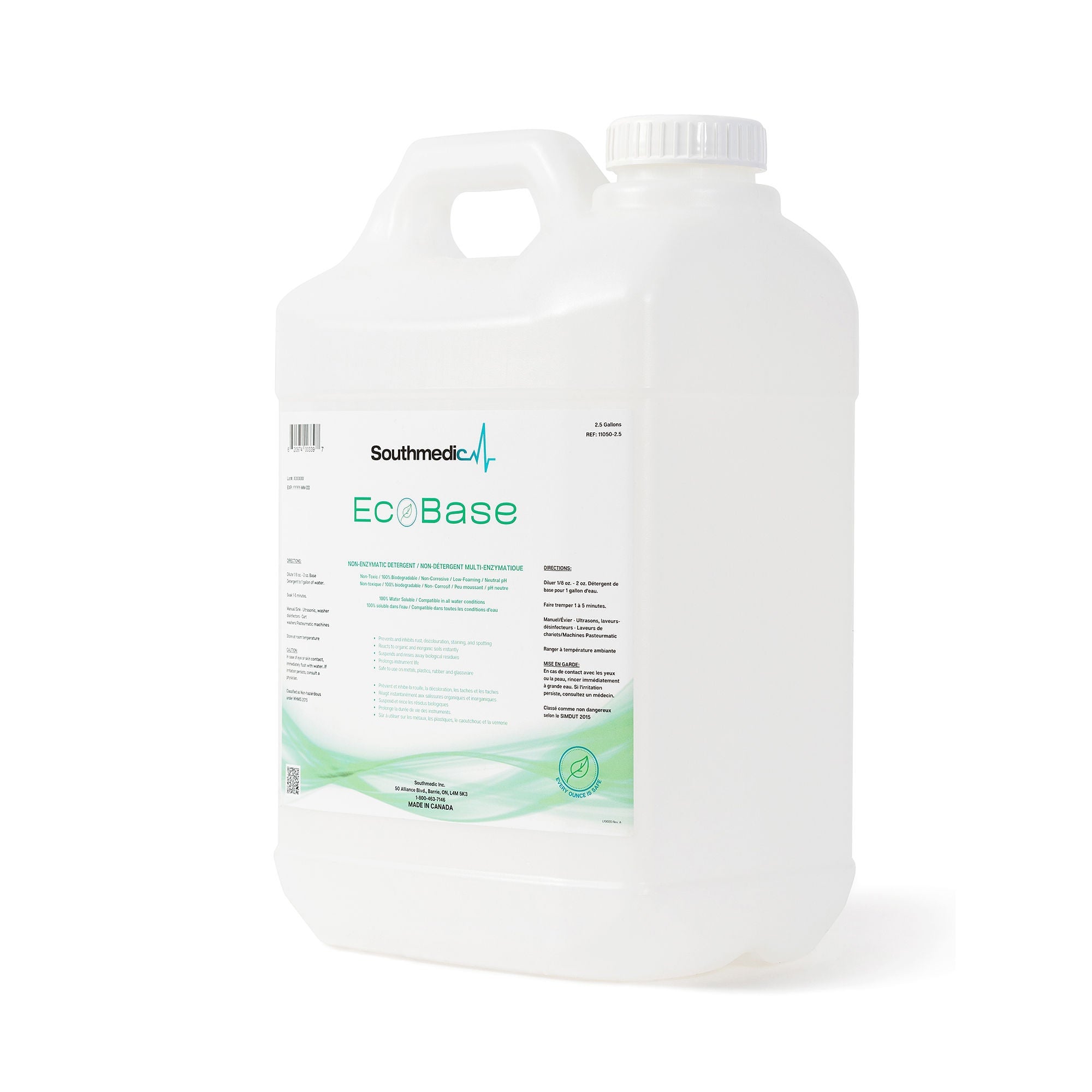 Southmedic - SMI1-11050-2.5 Instrument Detergent EcoBase Liquid 2.5 gal. Drum Odorless