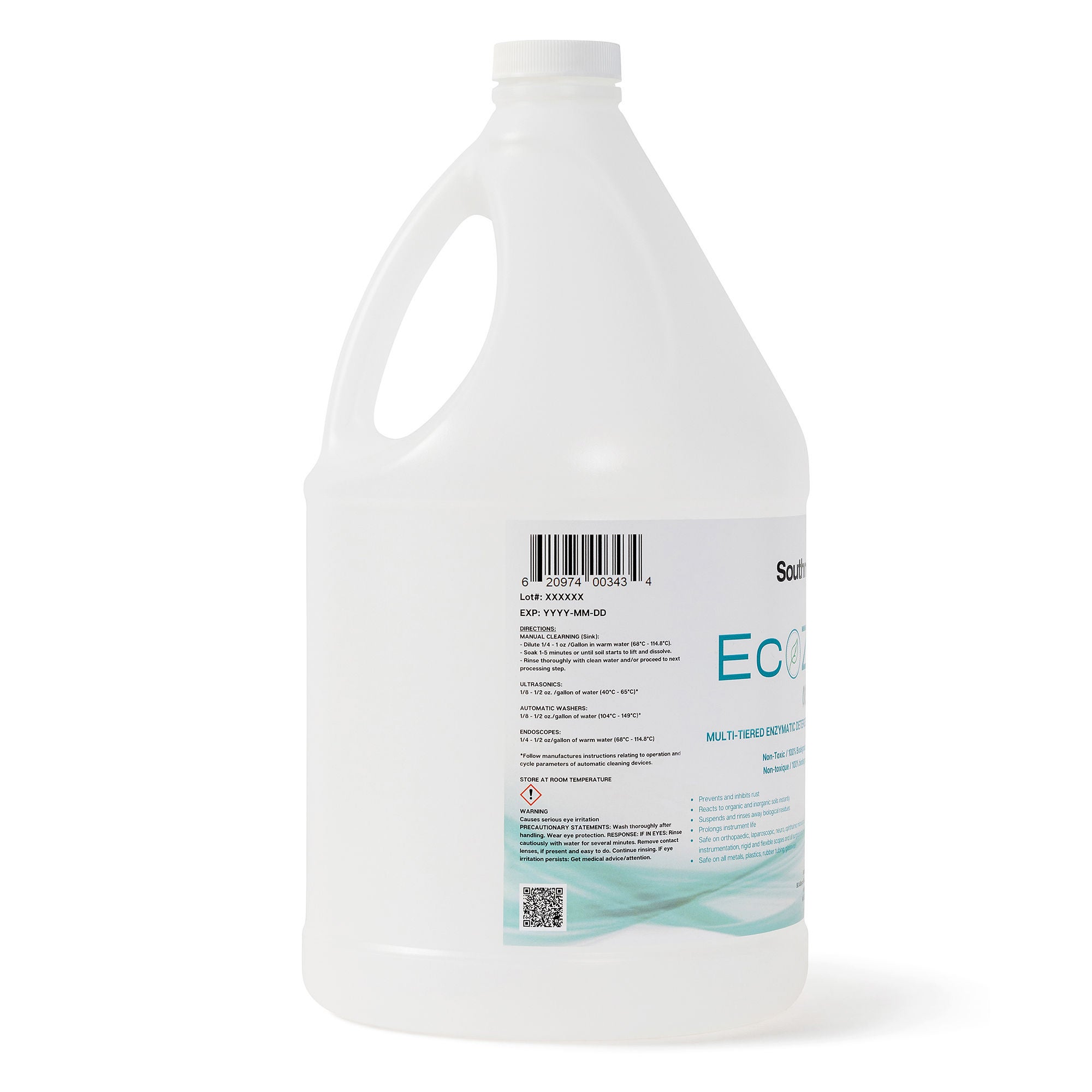 Southmedic - SMI1-18560-04 Enzymatic Instrument Detergent Ecozyme Ultra Liquid 1 gal. Jug Odorless