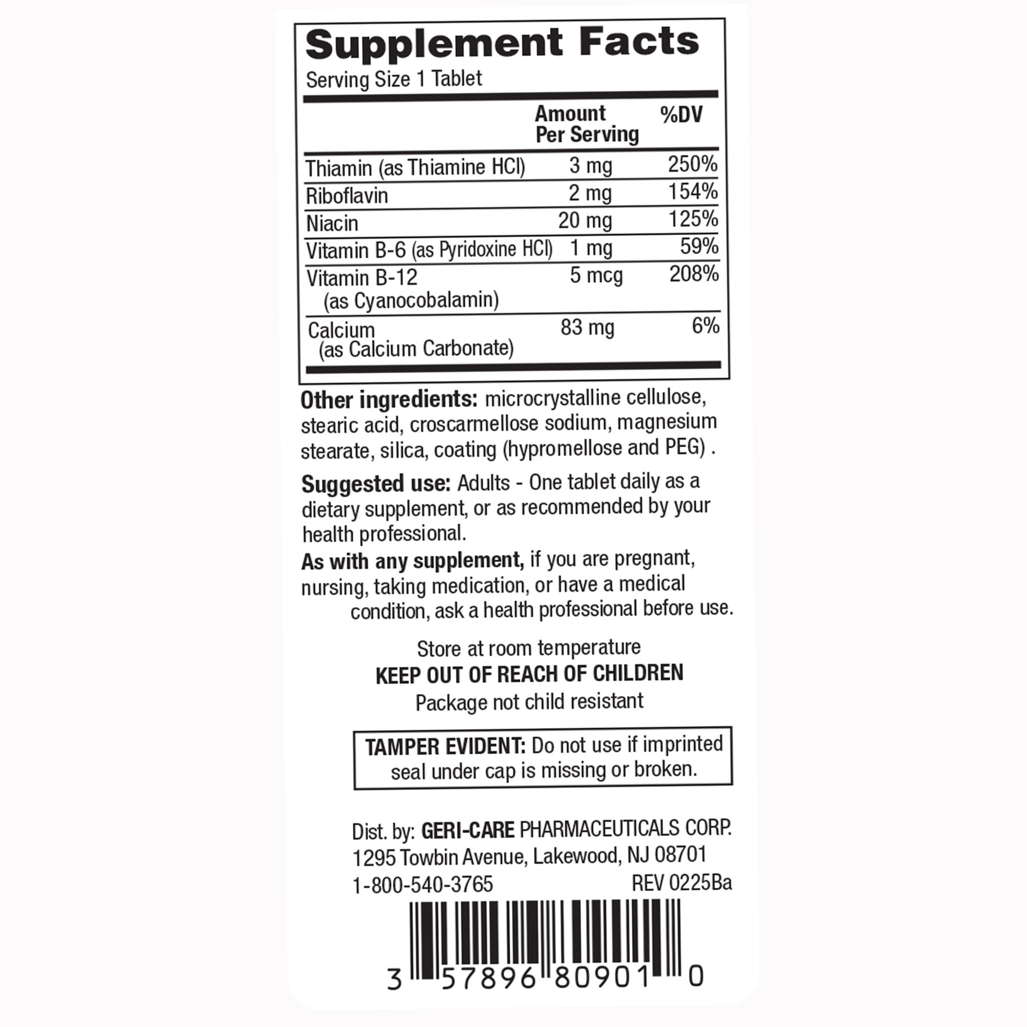 Geri-Care Vitamin Supplement 809-01-GCP by Geri-Care
