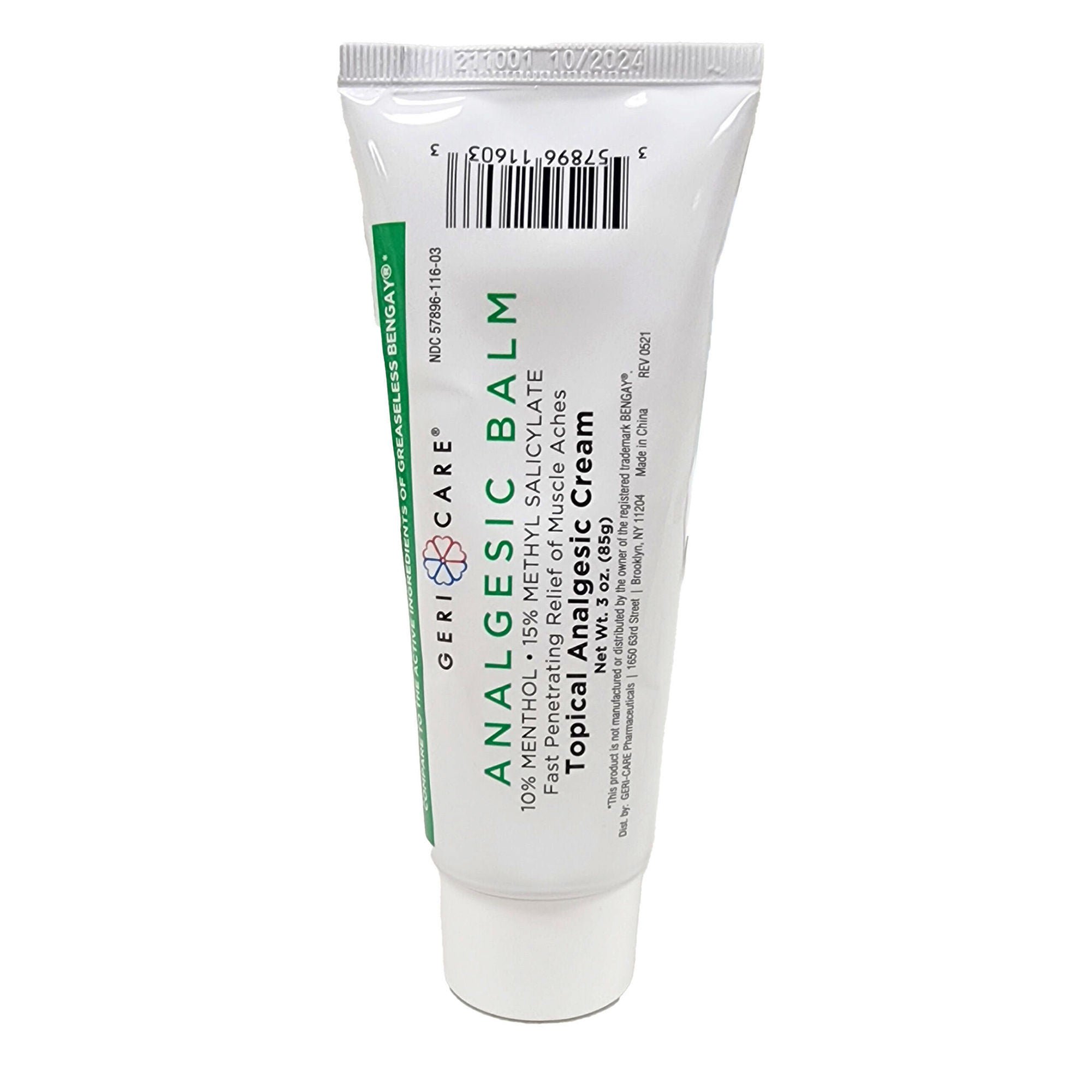 Geri-Care - S116-03-GCP Topical Pain Relief Geri-Care® 10% - 15% Strength Menthol / Methyl Salicylate Cream 3 oz.