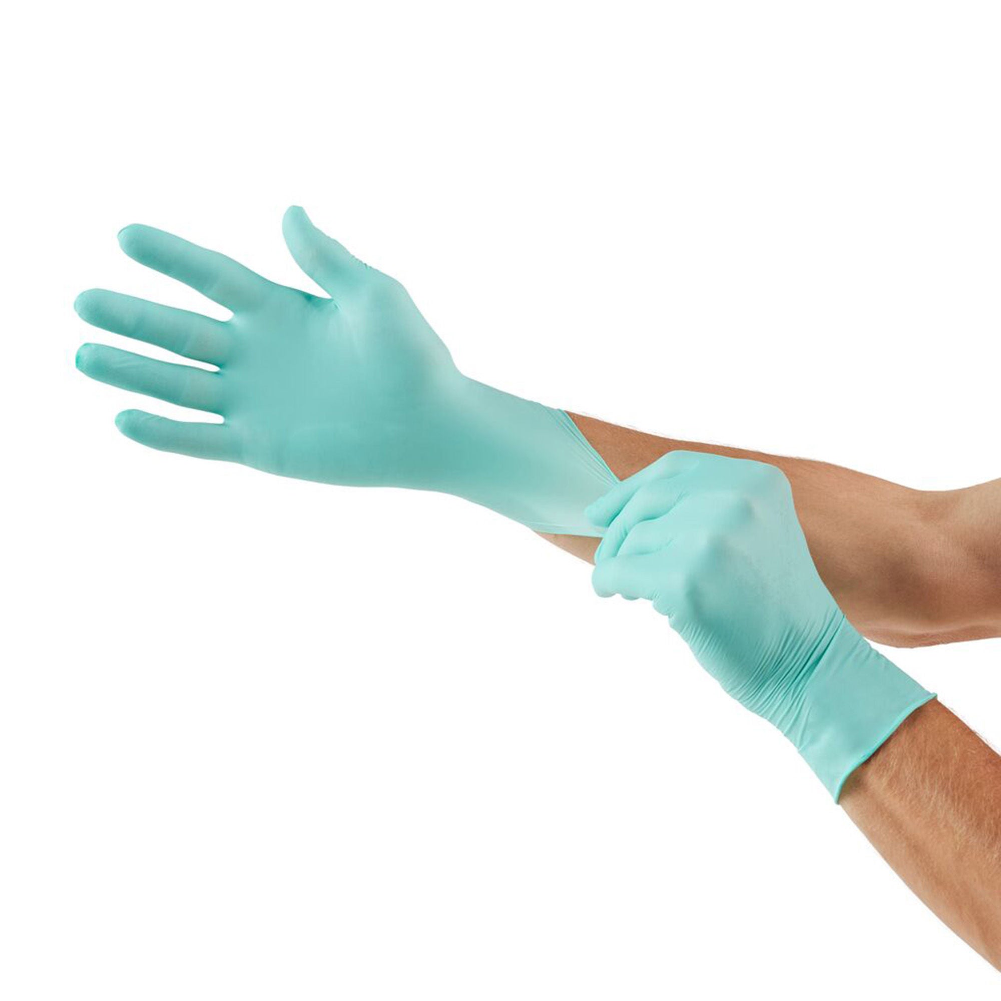 Cardinal - 88FB03M Exam Glove FLEXAL™ Nitrile Biodegradable Medium 200 per Box NonSterile Nitrile Standard Cuff Length Textured Fingertips Teal Chemo Tested / Fentanyl Tested