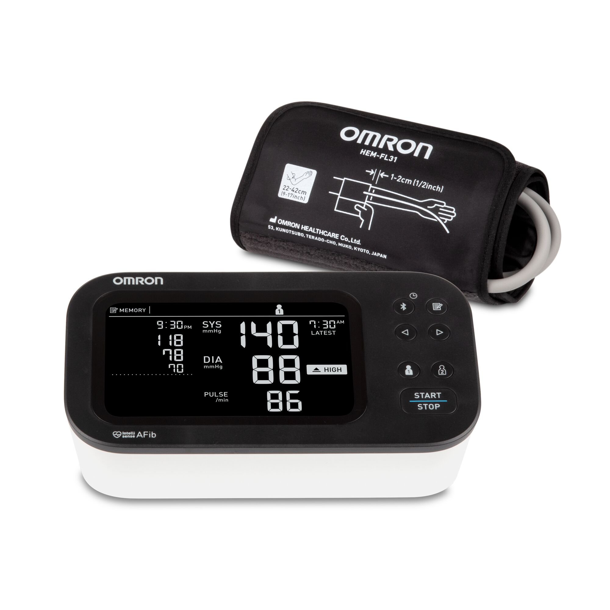 Emerson Healthcare BP7465 - Omron 10 Series® Digital Blood Pressure Monitor with Bluetooth Connectivity - 1/Each, 10/Case