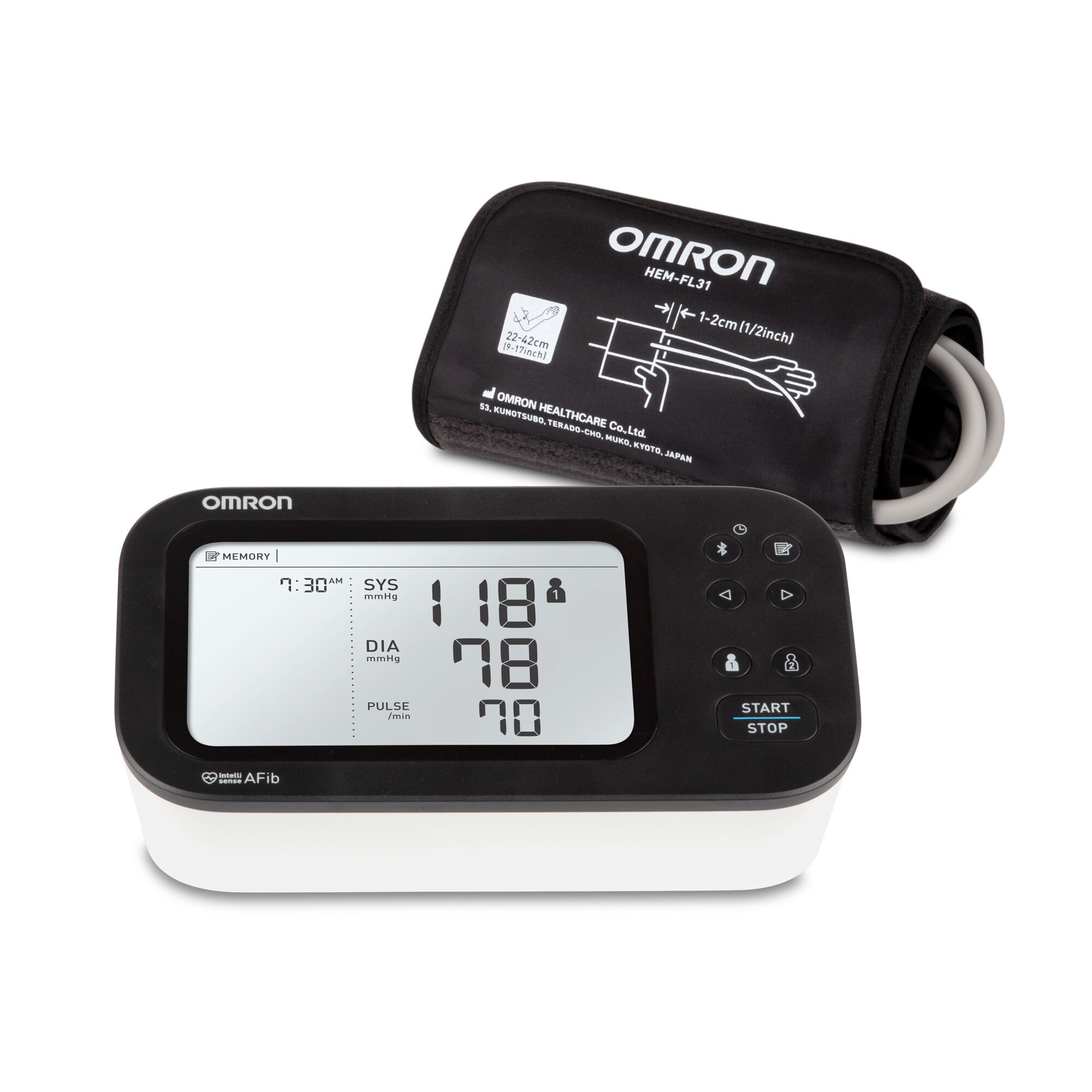 Emerson Healthcare BP7360 - Omron 7 Series® Digital Blood Pressure Monitor with Bluetooth Connectivity - 1/Each, 10/Case