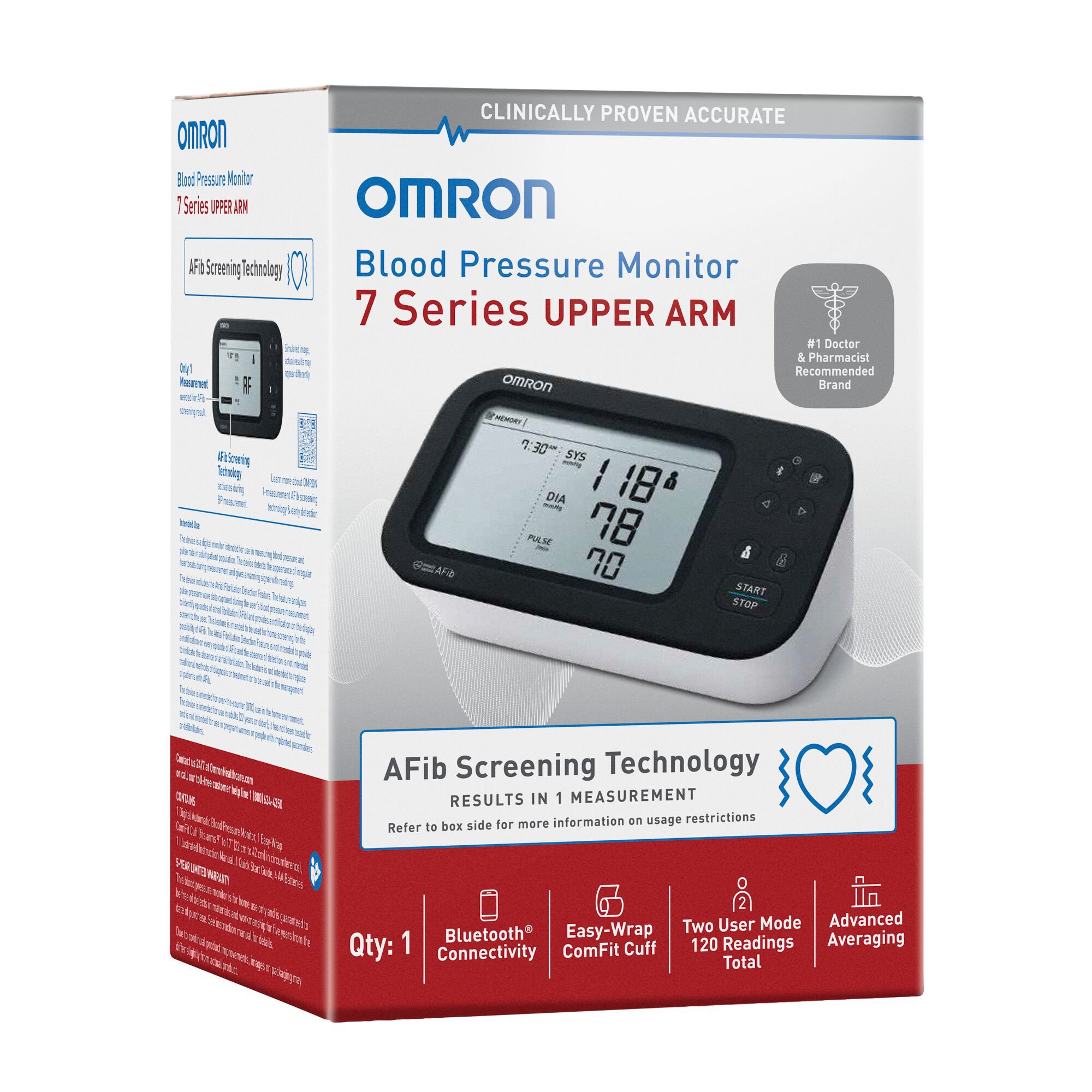 Emerson Healthcare BP7360 - Omron 7 Series® Digital Blood Pressure Monitor with Bluetooth Connectivity - 1/Each, 10/Case