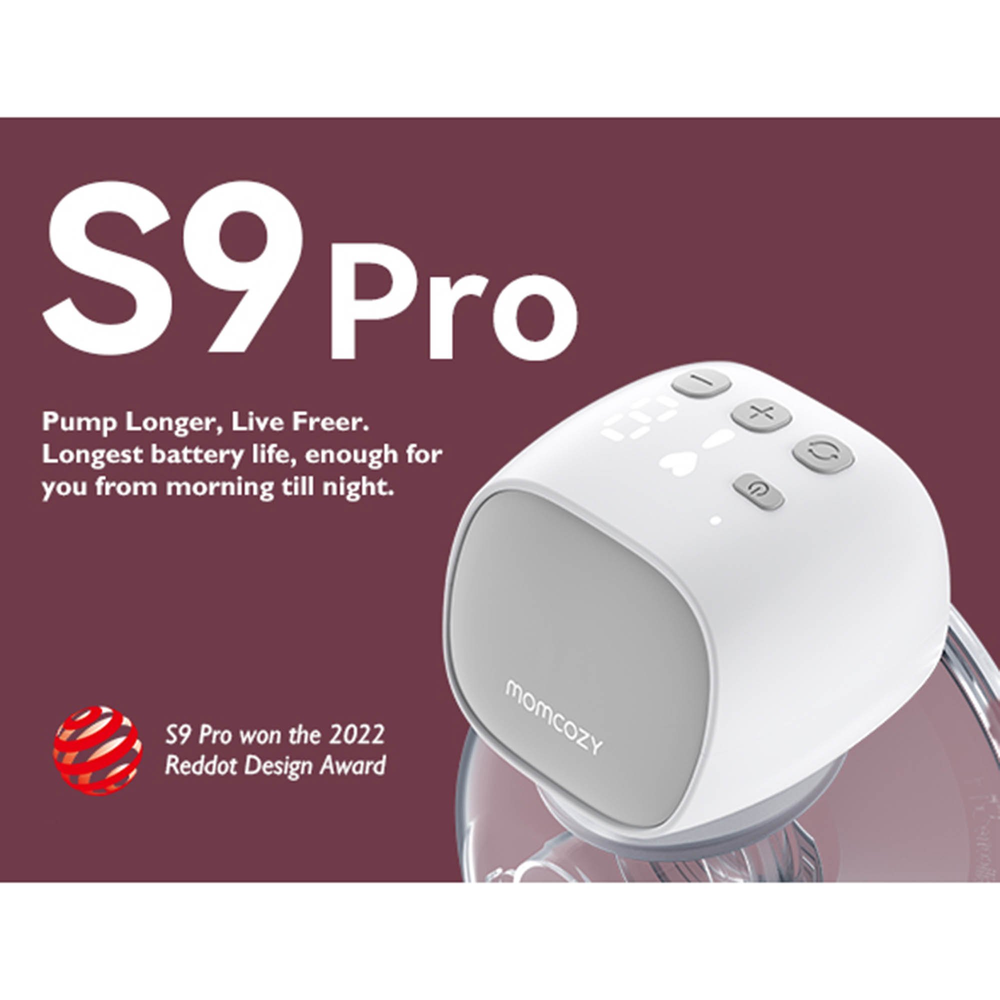 Momcozy S9 Pro-N Hands Free Double Electric Breast Pump BP091-GR00BA-A by Root Technology