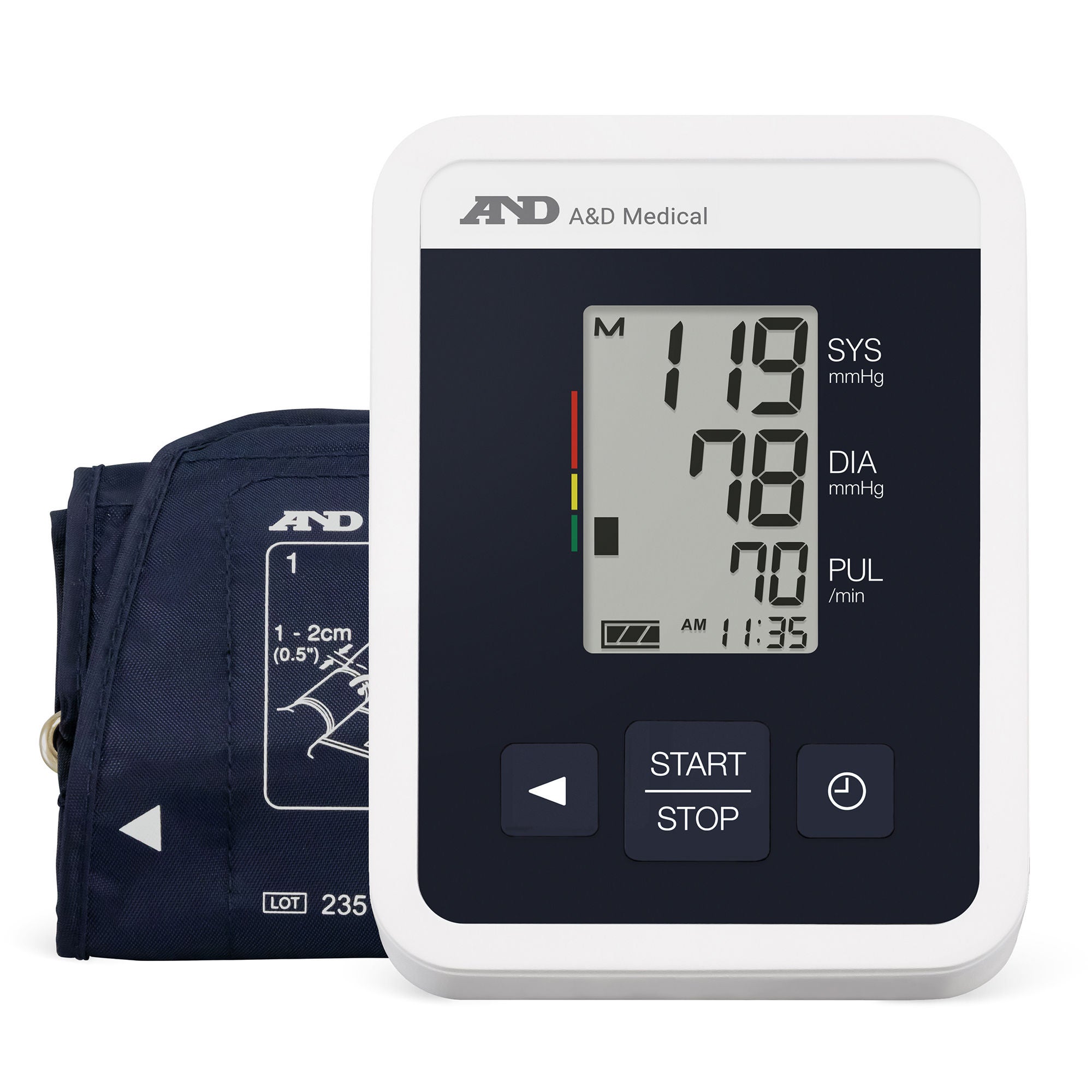 A&D Engineering - UA-660 Digital Blood Pressure Monitor AND Wide Cuff Arm Nylon Cuff 8.6 tp 16.5 Inch Circumference Desk Model