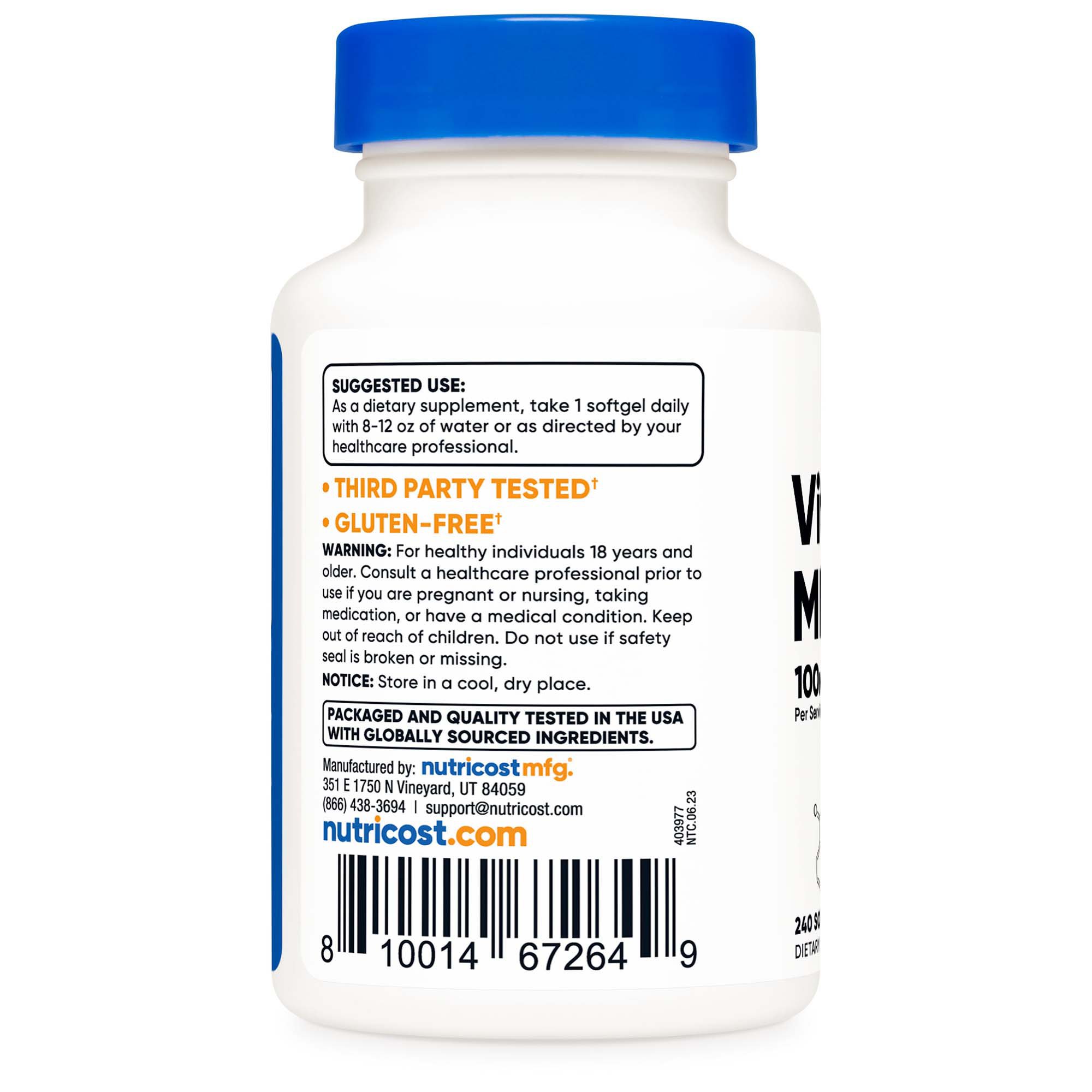 nutricost Dietary Supplement NTC361101 by Nutricost