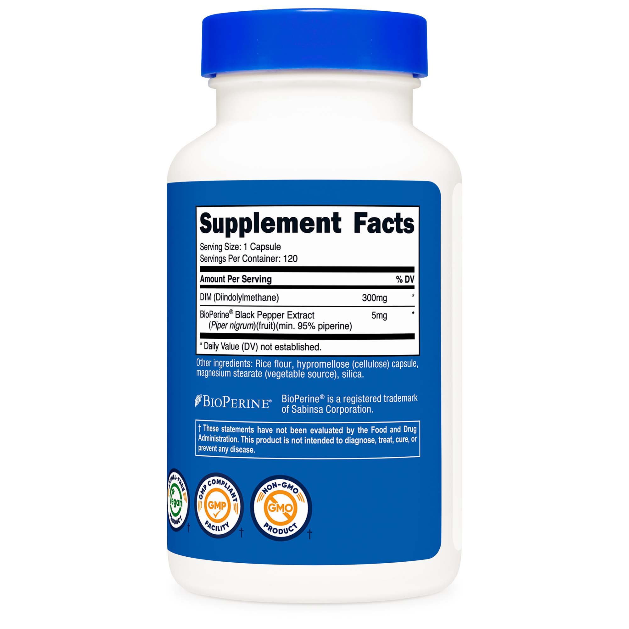 Nutricost NTC073101 - nutricost® Diindolylmethane (DIM) Dietary Supplement - 1/Bottle, 12/Case