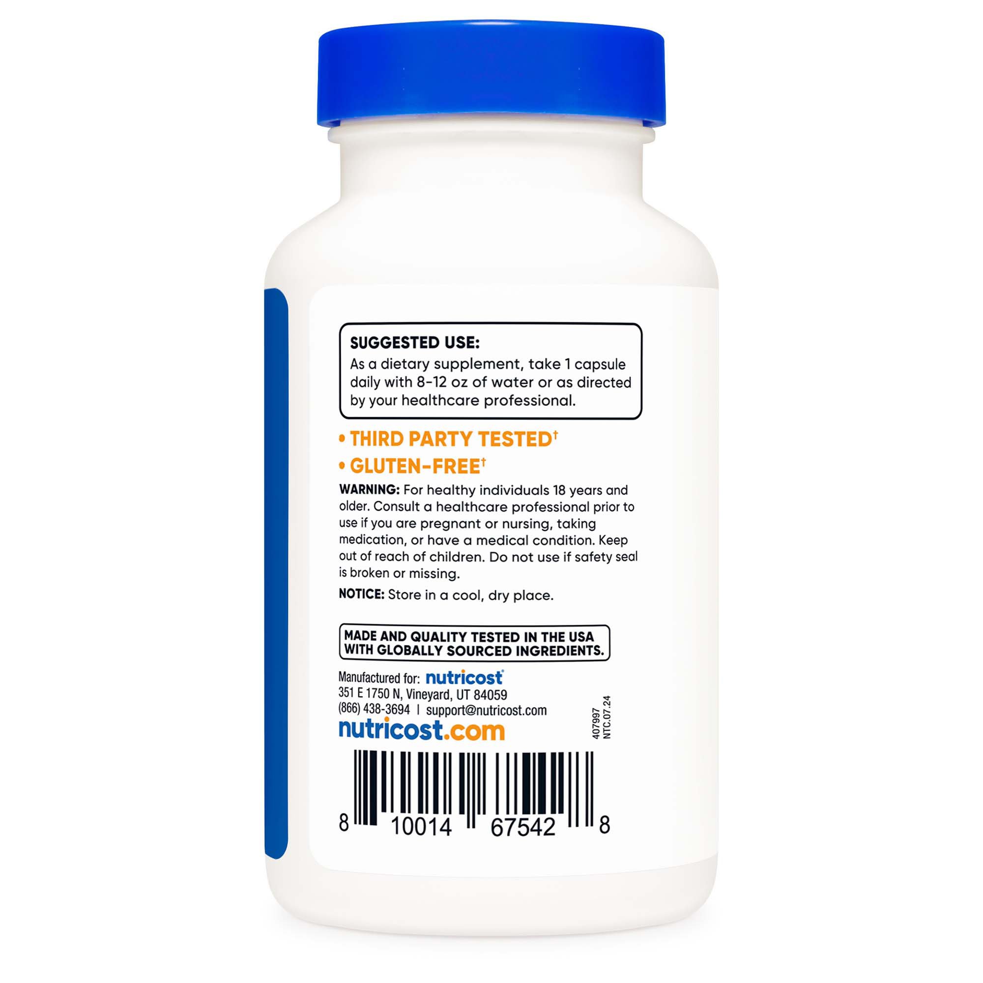 Nutricost NTC073101 - nutricost® Diindolylmethane (DIM) Dietary Supplement - 1/Bottle, 12/Case