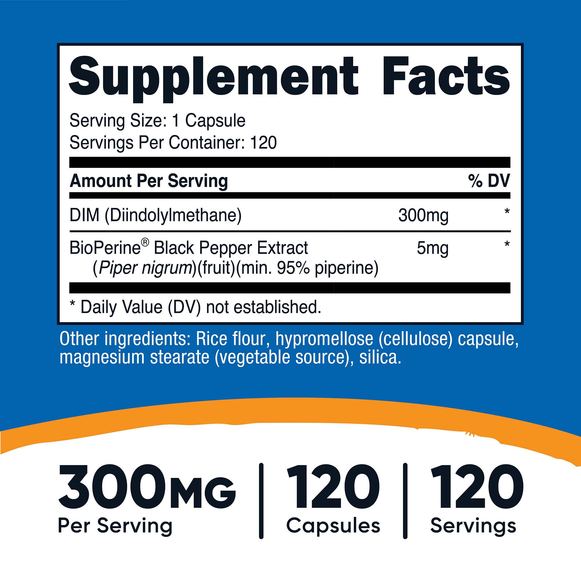 Nutricost NTC073101 - nutricost® Diindolylmethane (DIM) Dietary Supplement - 1/Bottle, 12/Case