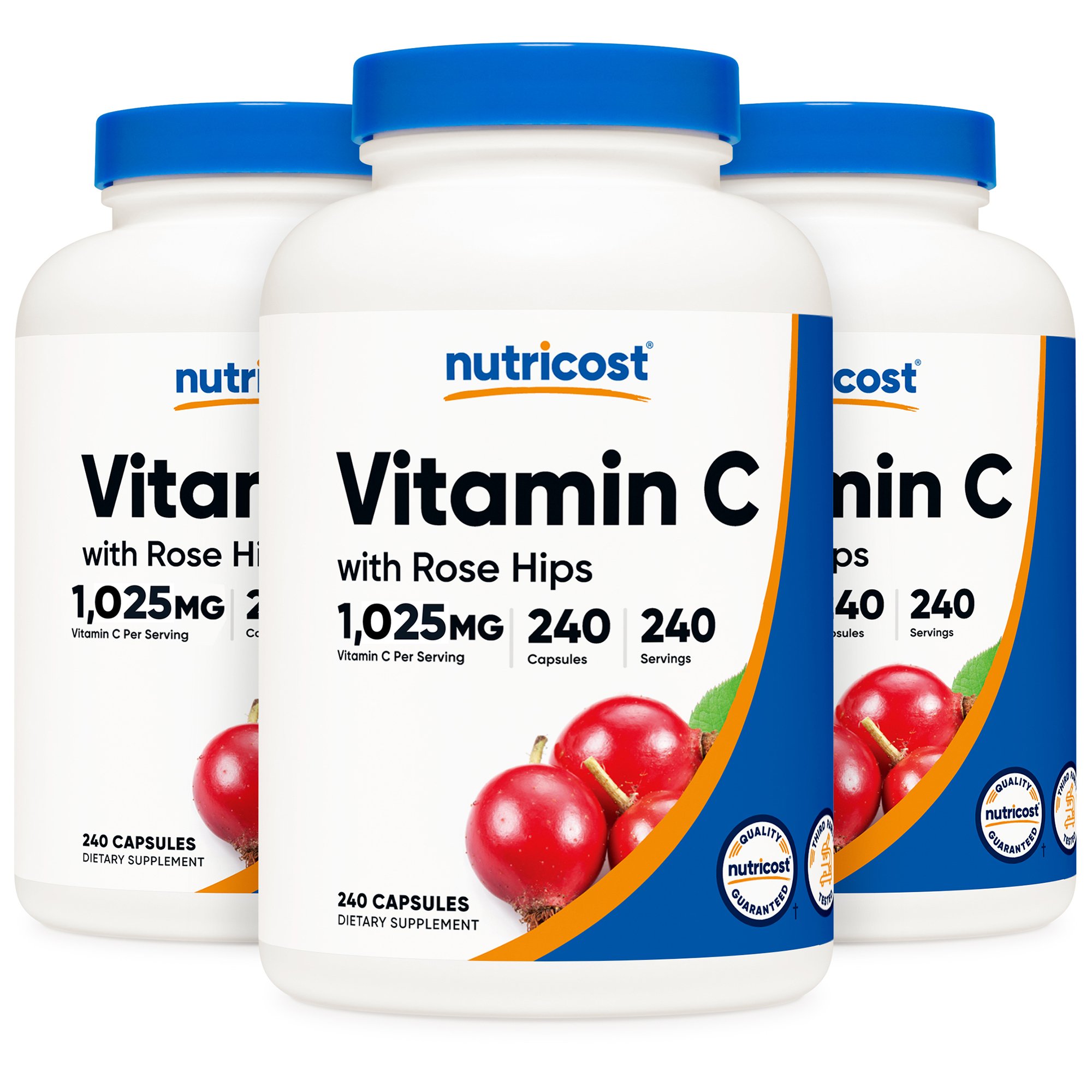 nutricost Vitamin C with Rose Hips Dietary Supplement NTC153101 by Nutricost