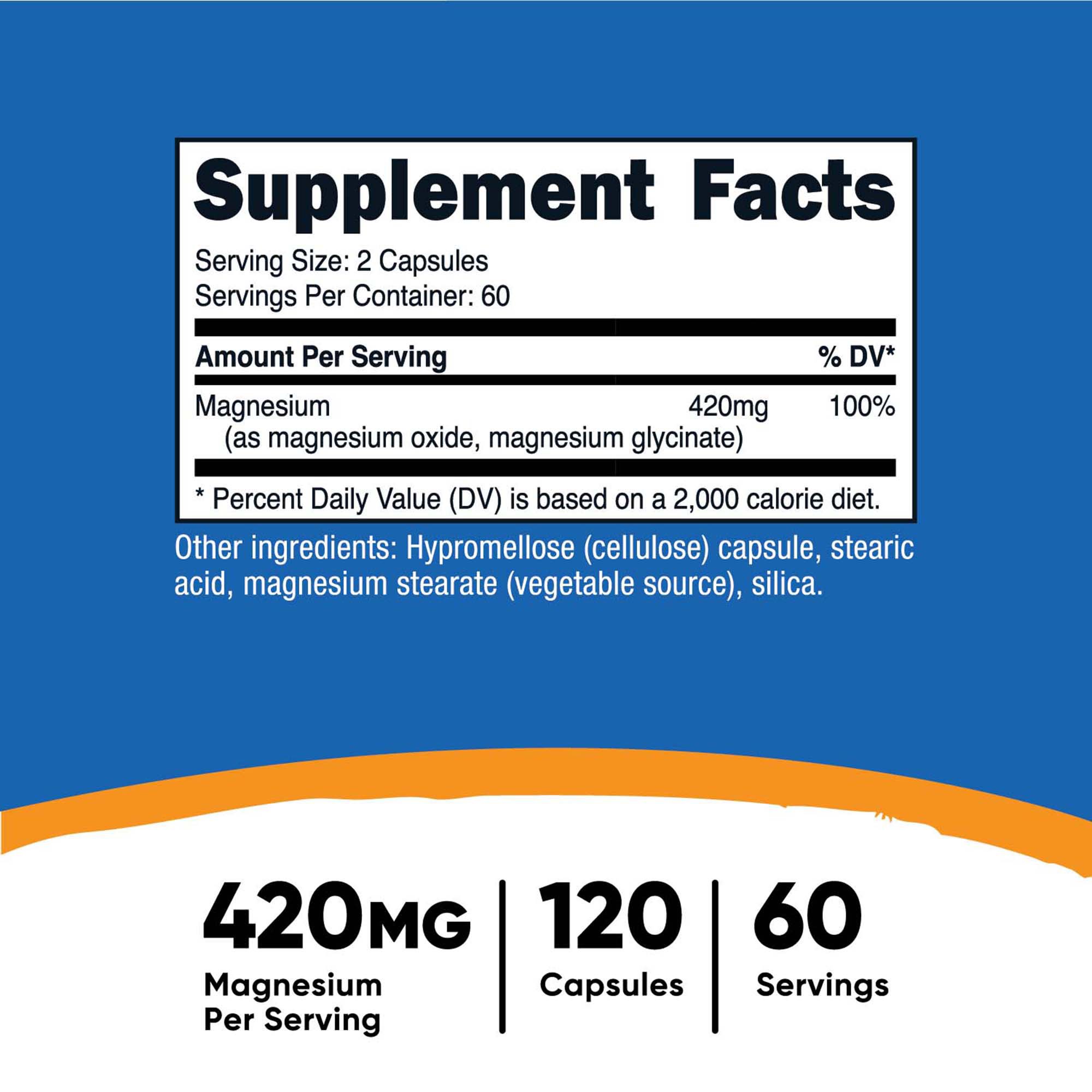 Nutricost NTC332201 - Nutricost® Magnesium+ (Extra Strength) Capsules - 1/Bottle, 12/Case