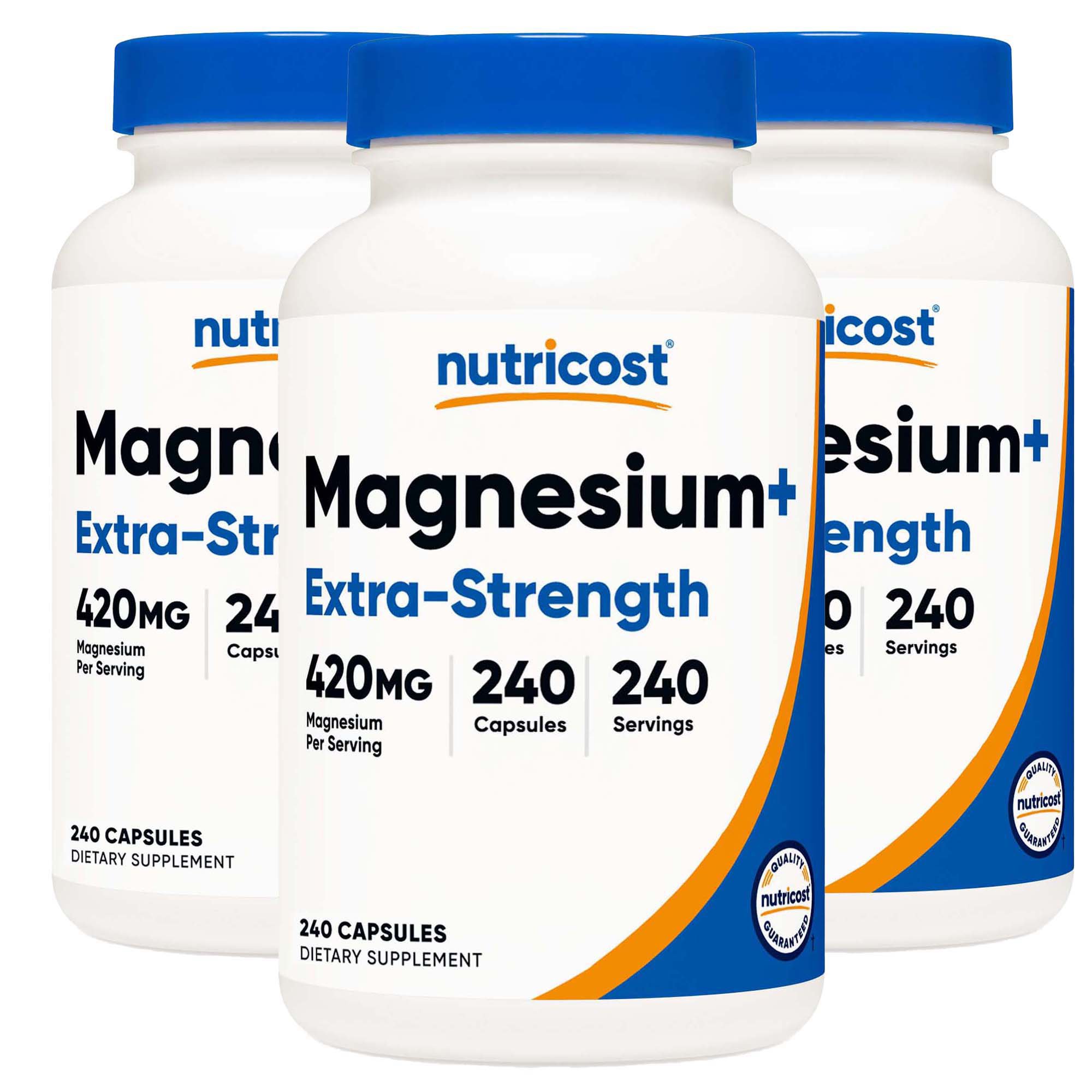 Nutricost NTC332201 - Nutricost® Magnesium+ (Extra Strength) Capsules - 1/Bottle, 12/Case