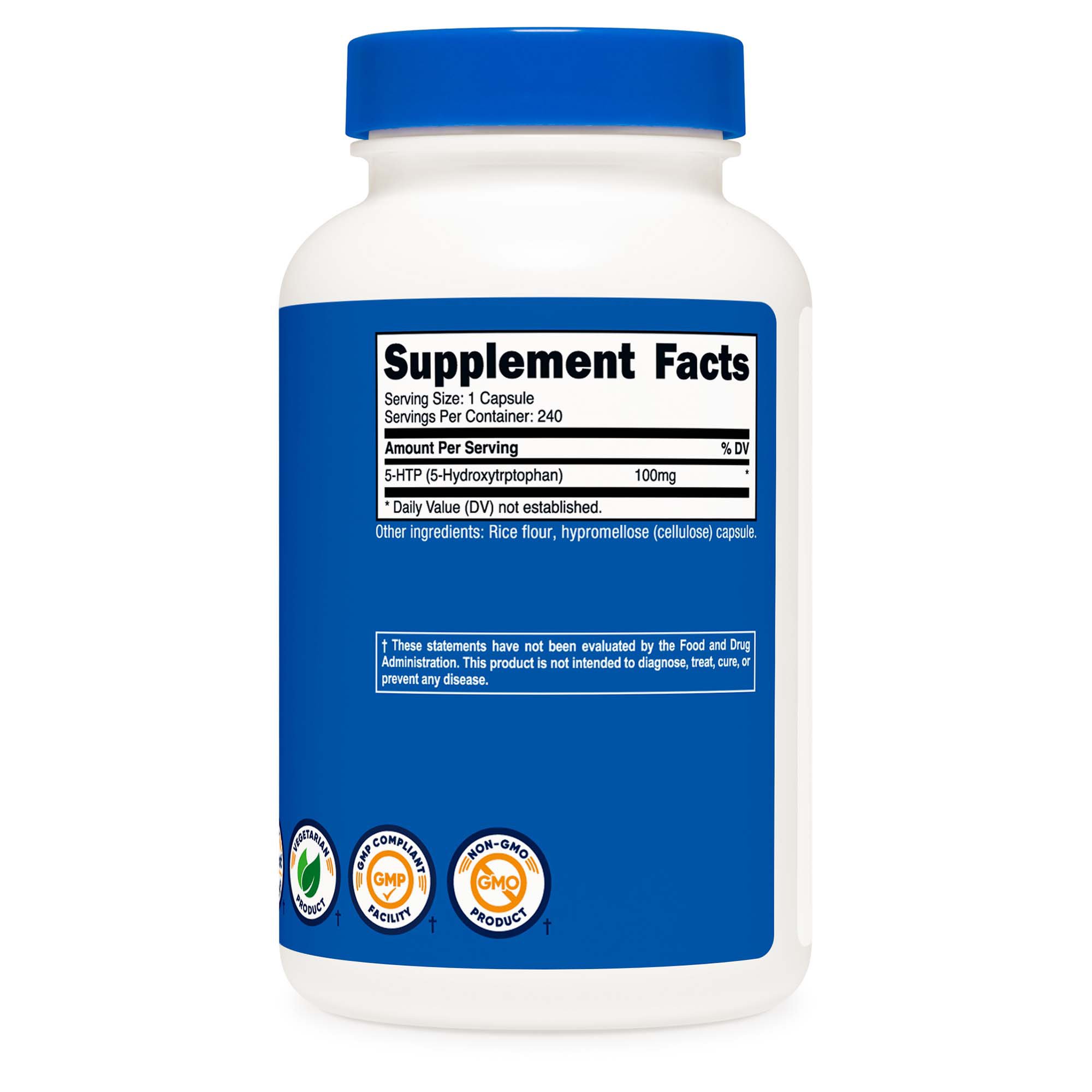 Nutricost NTC012101 - nutricost® 200 mg 5-HTP Capsules - 1/Bottle, 12/Case