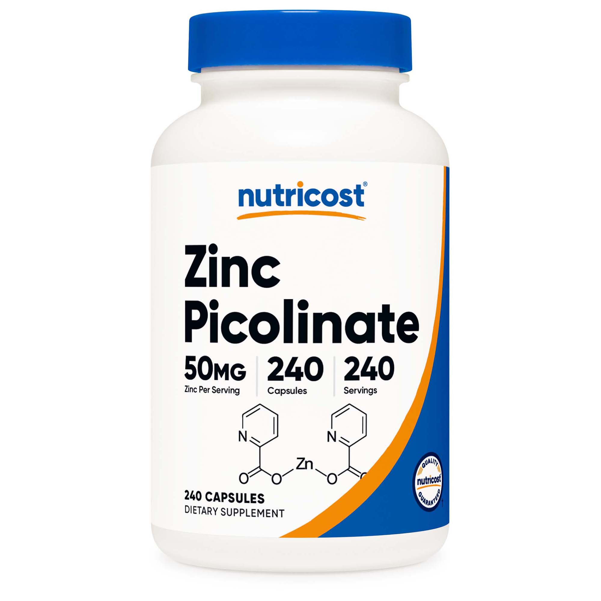 Nutricost - NTC166101 Dietary Supplement nutricost® Zinc Picolinate 50 mg Strength Capsule 240 Per Bottle