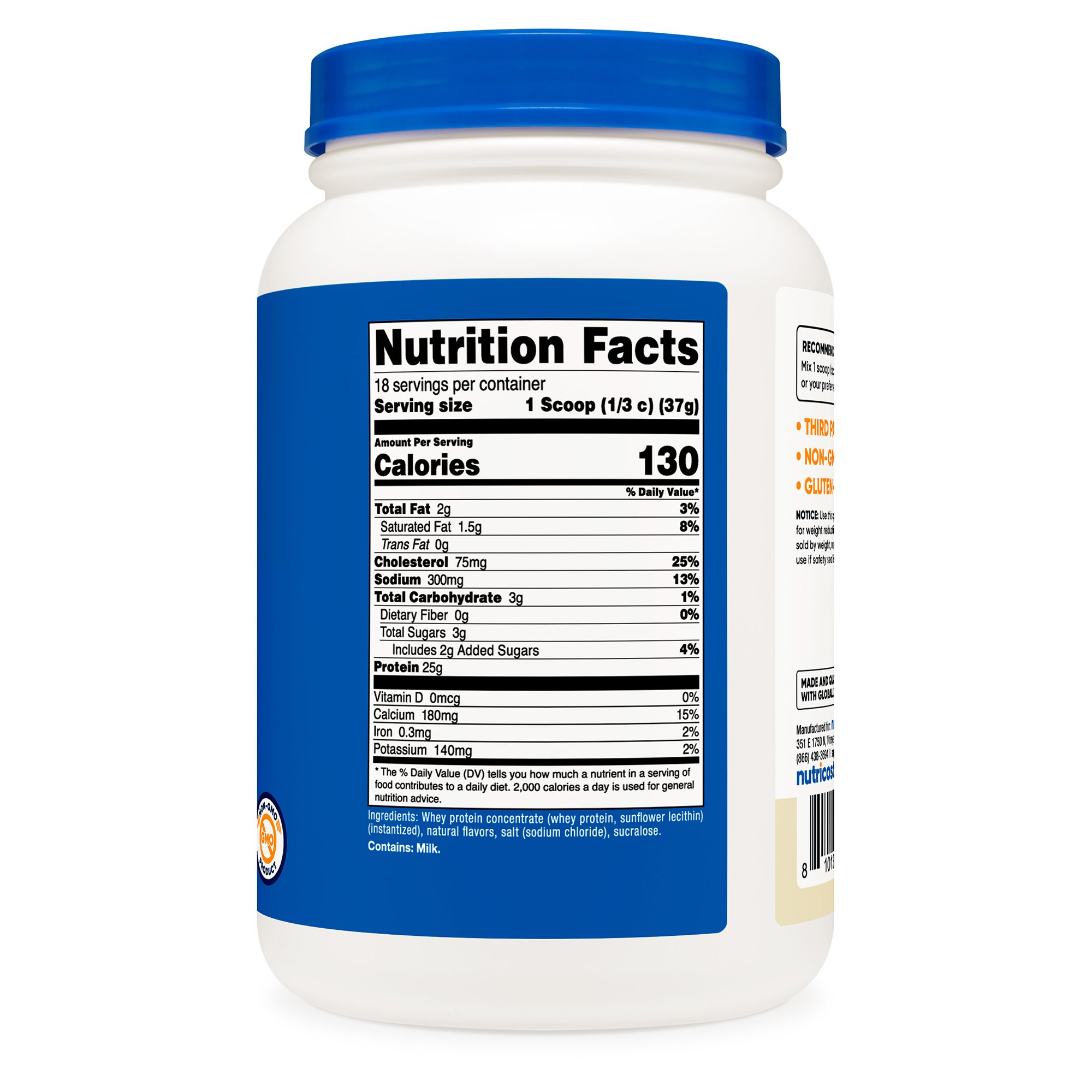 Nutricost Whey Protein Concentrate Oral Supplement NCW025101 by Nutricost