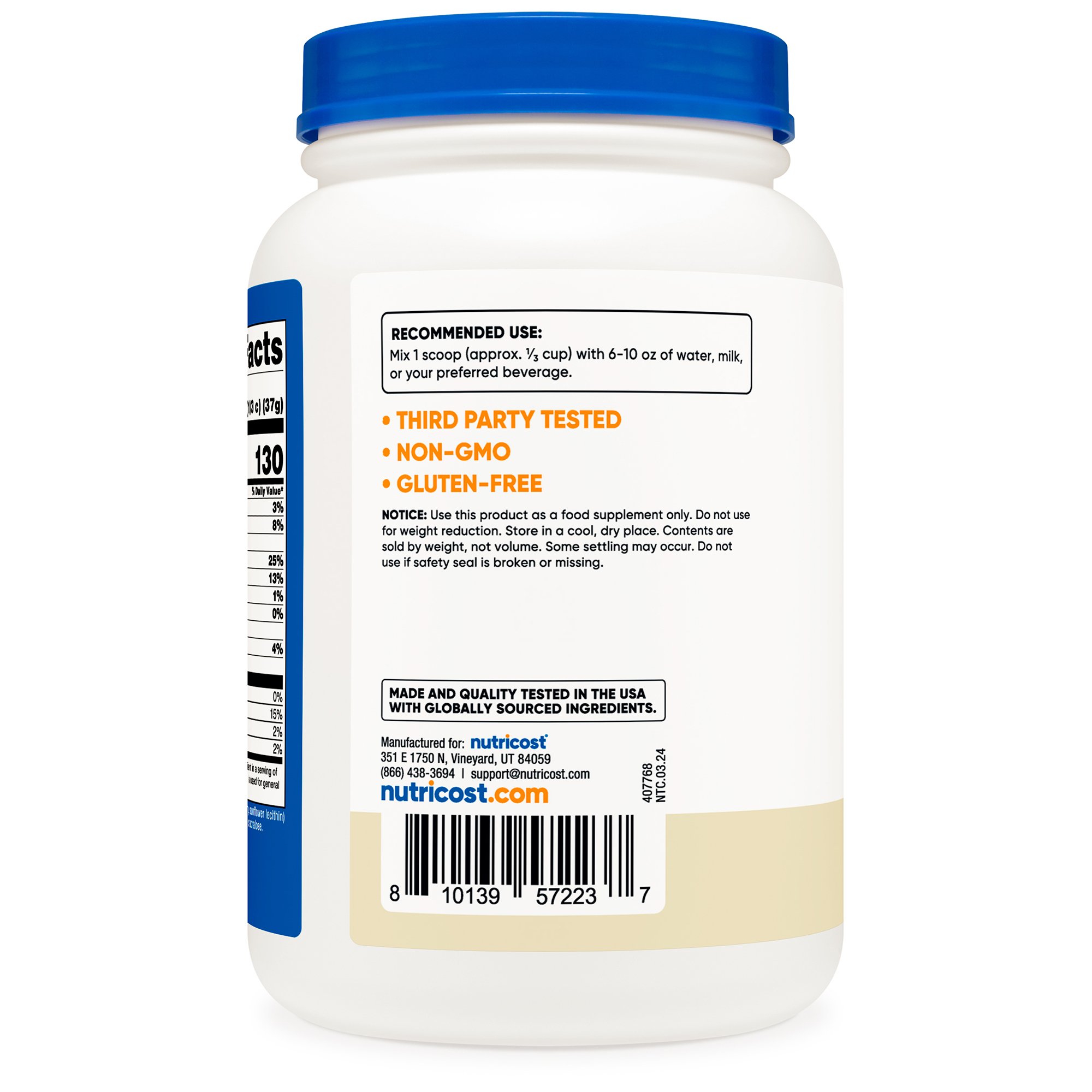 Nutricost Whey Protein Concentrate Oral Supplement NCW025101 by Nutricost
