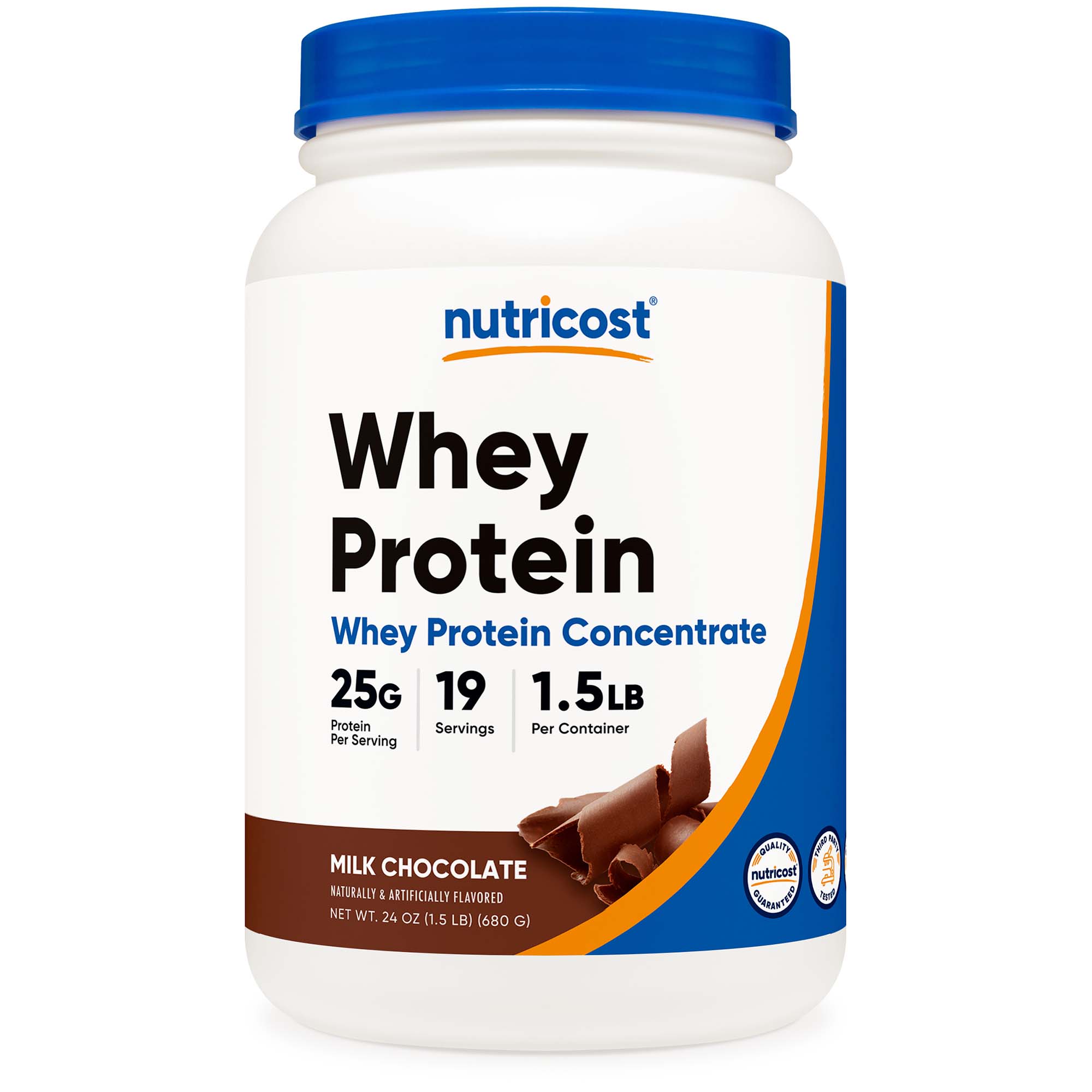 Nutricost - NCW025102 Oral Supplement Nutricost Whey Protein Concentrate Chocolate Flavor Powder 1-1/2 lbs. Canister
