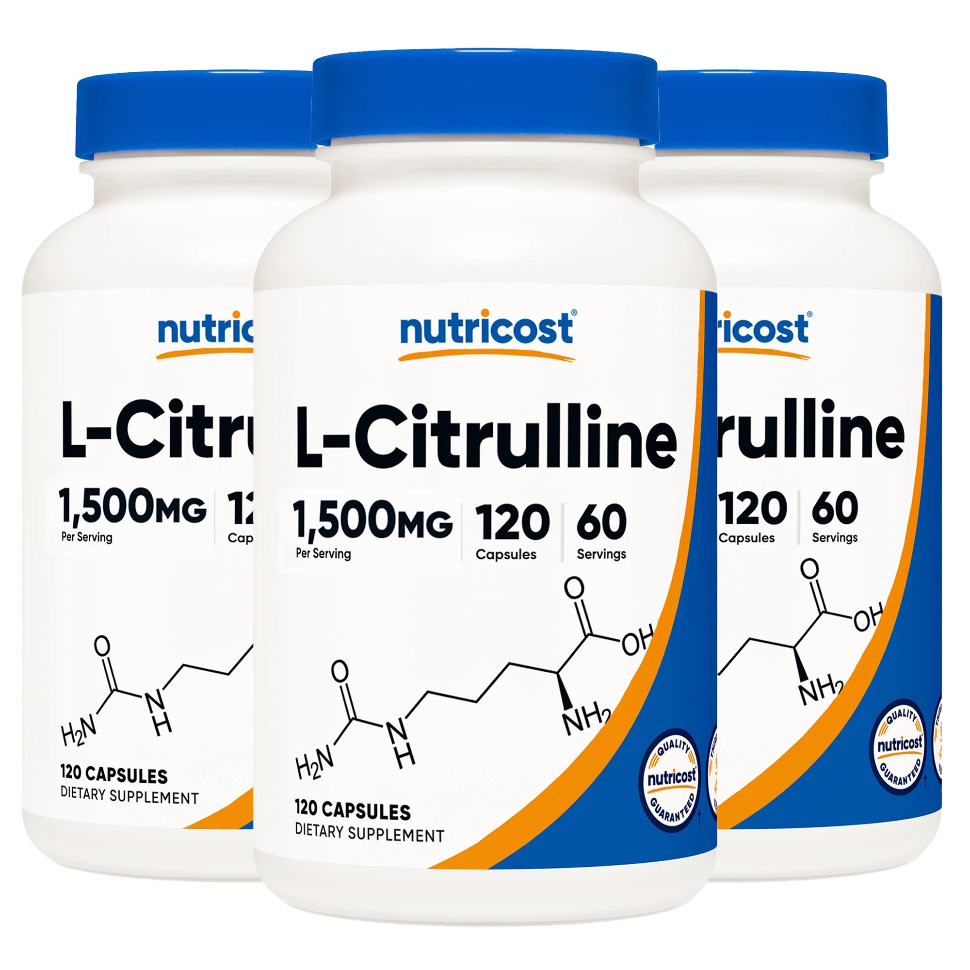 Nutricost NTC070101 - nutricost® 1500-mg L-Citrulline Capsules - 1/Bottle, 12/Case