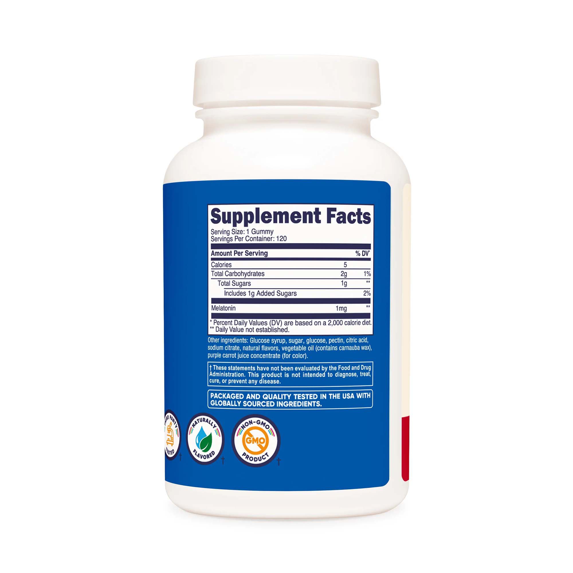 Nutricost NTC348101 - nutricost® Kids 1 mg Melatonin Gummies, Strawberry Flavor - 1/Bottle, 12/Case