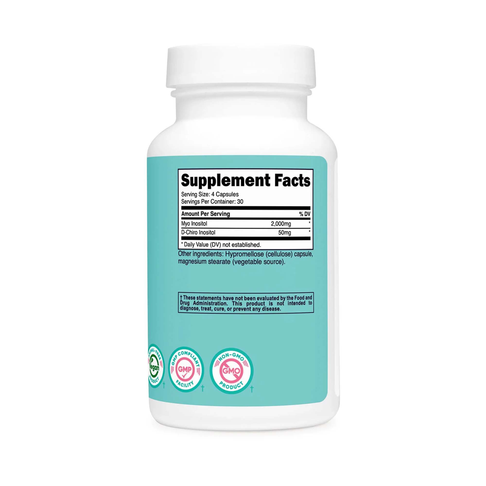 Nutricost NTC506101 - nutricost® Myo & D-Chiro Inositol for Women's Hormonal and Metabolic Health - 1/Bottle, 12/Case