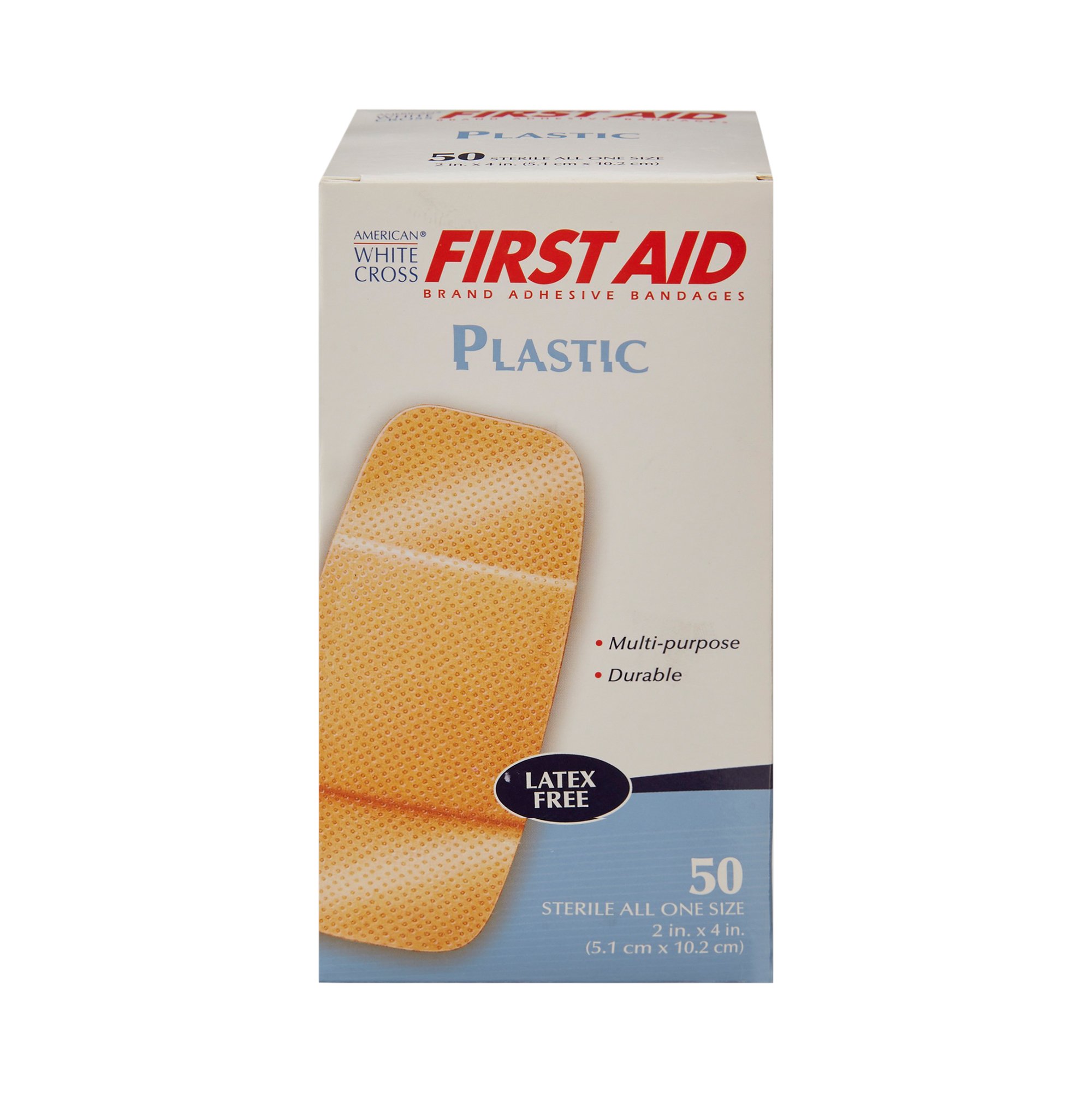 Dukal 1070033 - American® White Cross First Aid Adhesive Strip, 2 x 4 Inch - 1/Each, 50/Box, 1200/Case