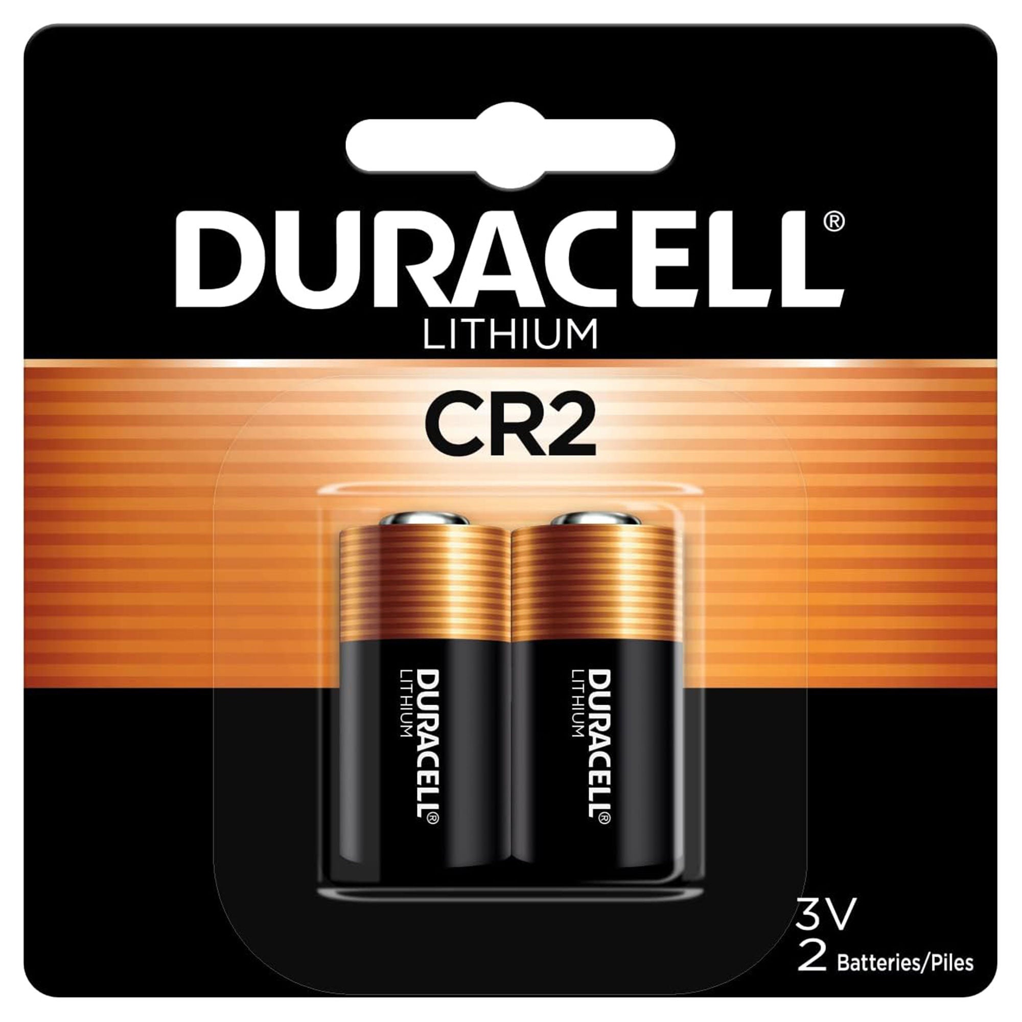 Duracell - DLCR2B2PK Lithium Battery Duracell® CR2 Cell 3 Volt Disposable 2 per Pack