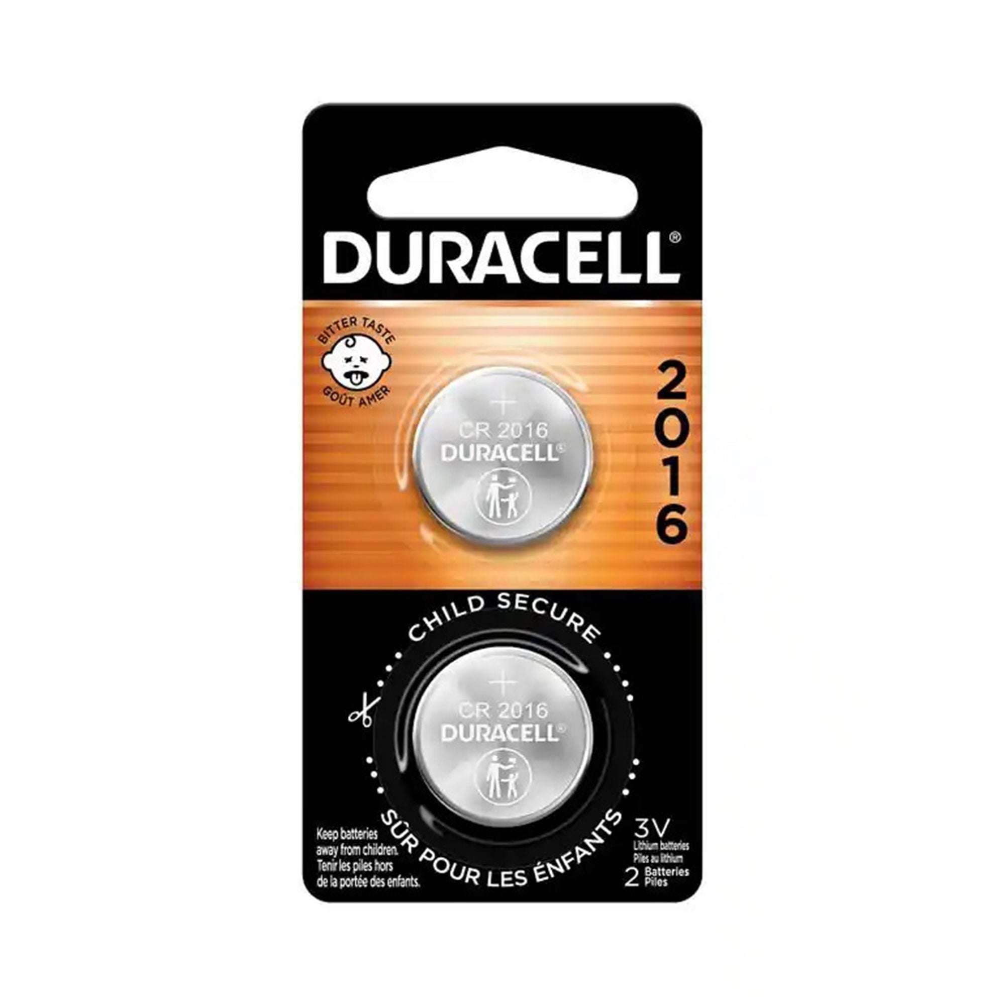 Duracell - DL2016B2PK Lithium Battery Duracell® CR2016 Cell 3 Volt Disposable 2 per Pack