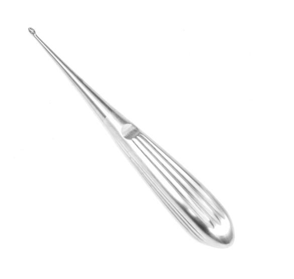 Sklar - 40-7203 Bone Curette Sklar® Bruns 9 Inch Length Hollow Handle with Grooves Size 00 Tips Straight Oval Cup Tip