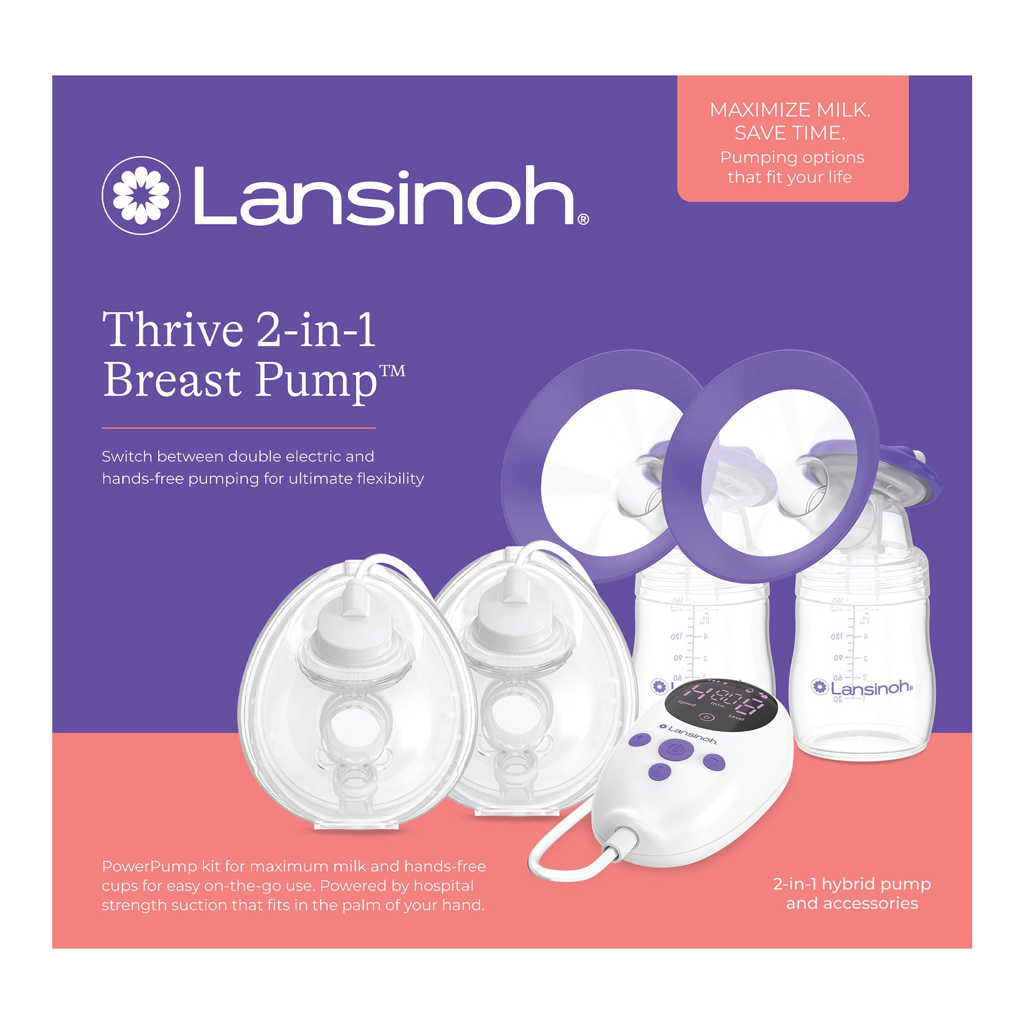 Emerson Healthcare - 52050 Double Electric Breast Pump Lansinoh® Thrive 2-In-1
