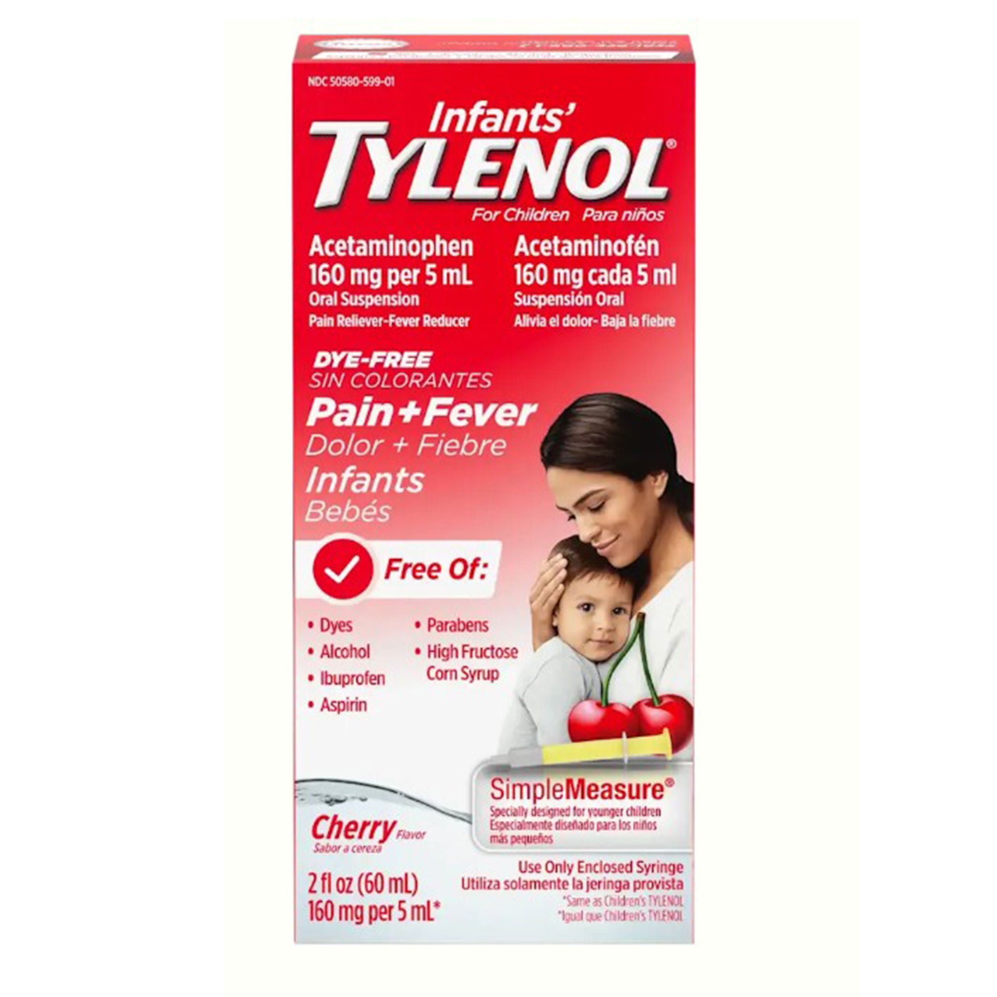 Kenvue Brands LLC - 301676200 Tylenol® Children's Dye-Free Pain + Fever 160 mg Acetaminophen Oral Suspension