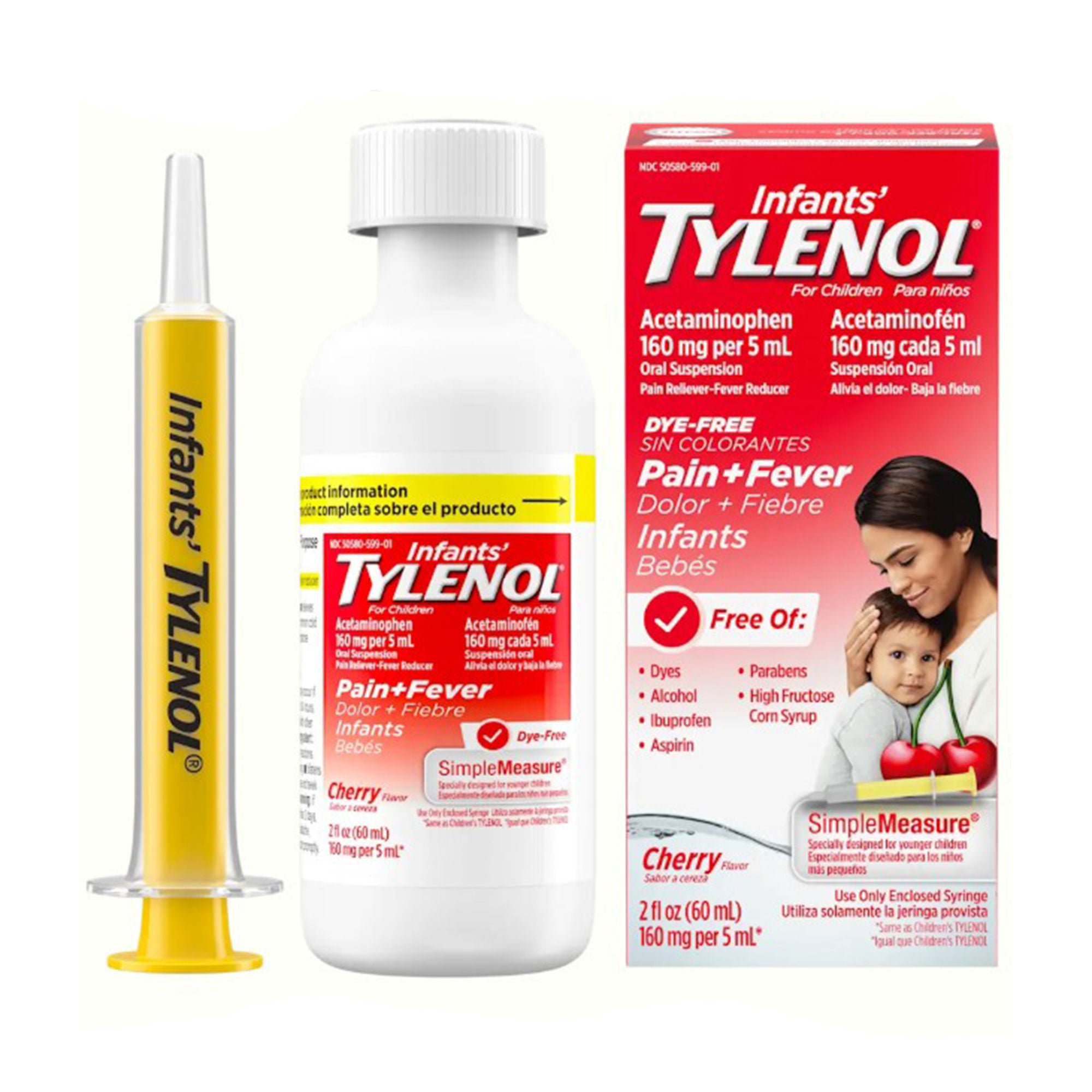 Kenvue Brands LLC - 301676200 Tylenol® Children's Dye-Free Pain + Fever 160 mg Acetaminophen Oral Suspension