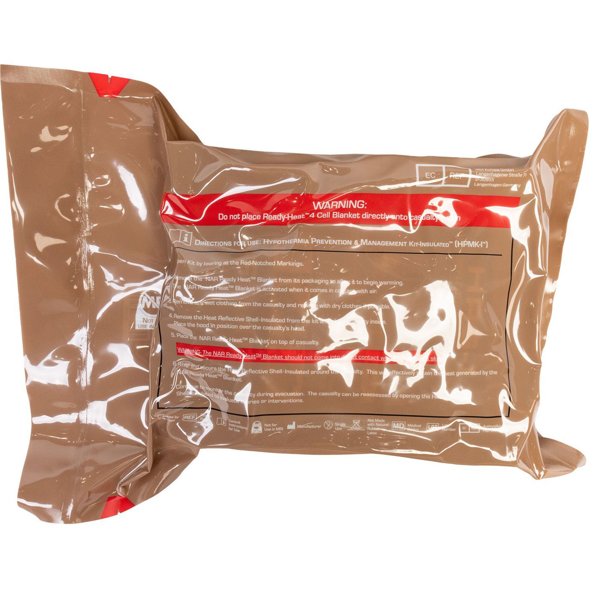 North American Rescue - 80-1192 Hypothermia Blanket Kit HPMK-I® 43 X 78 Inch 5-Ply Composite Fabric Tan / Blue