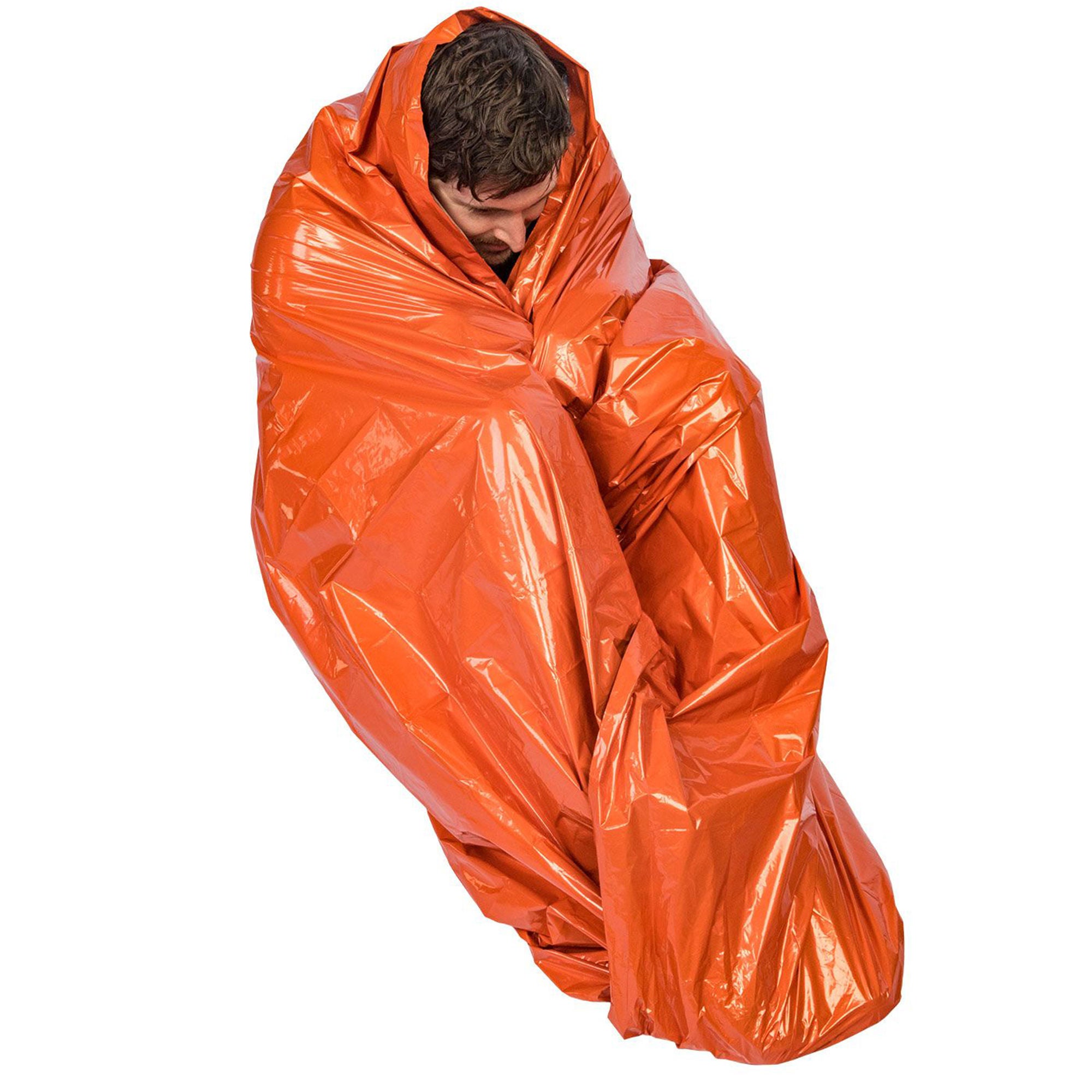 North American Rescue - ZZ-0834 Emergency Blanket North American Rescue® 60 X 96 Inch Laminated Polyethylene 3.7 oz. Orange / Silver
