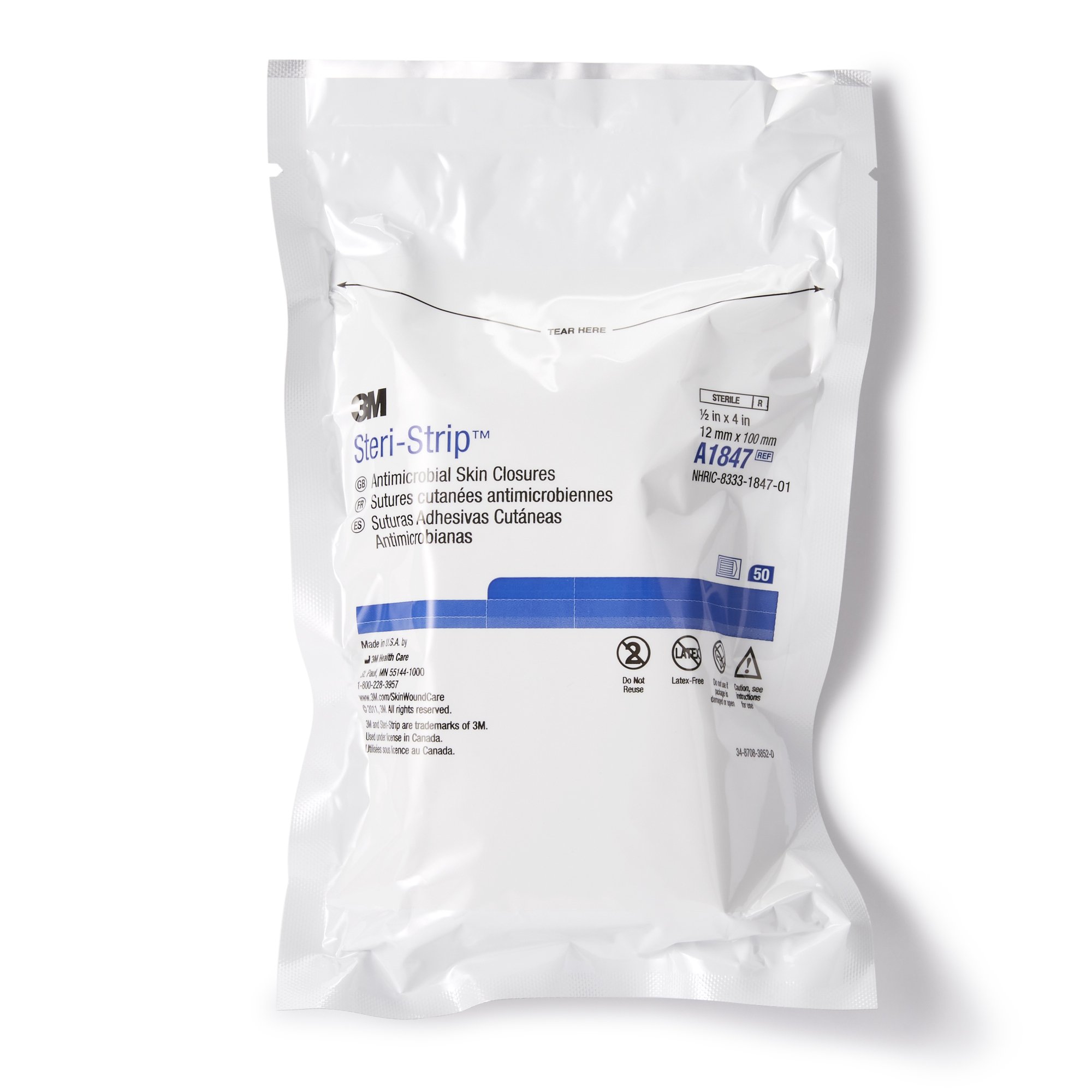 Solventum Corporation - A1847 3M™ Steri-Strip™ Antimicrobial Skin Closure Strip
